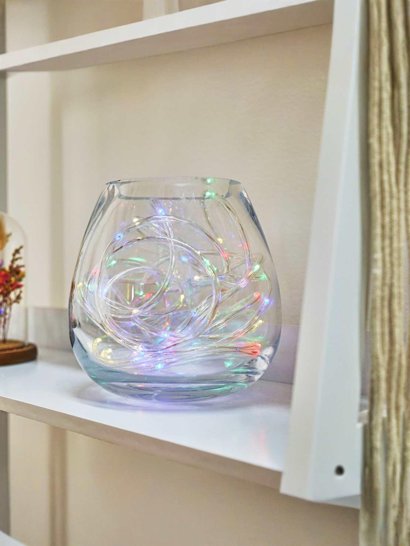 ValueLights Battery Operated Outdoor Multi Coloured 10m Chain Lights with Remote Control