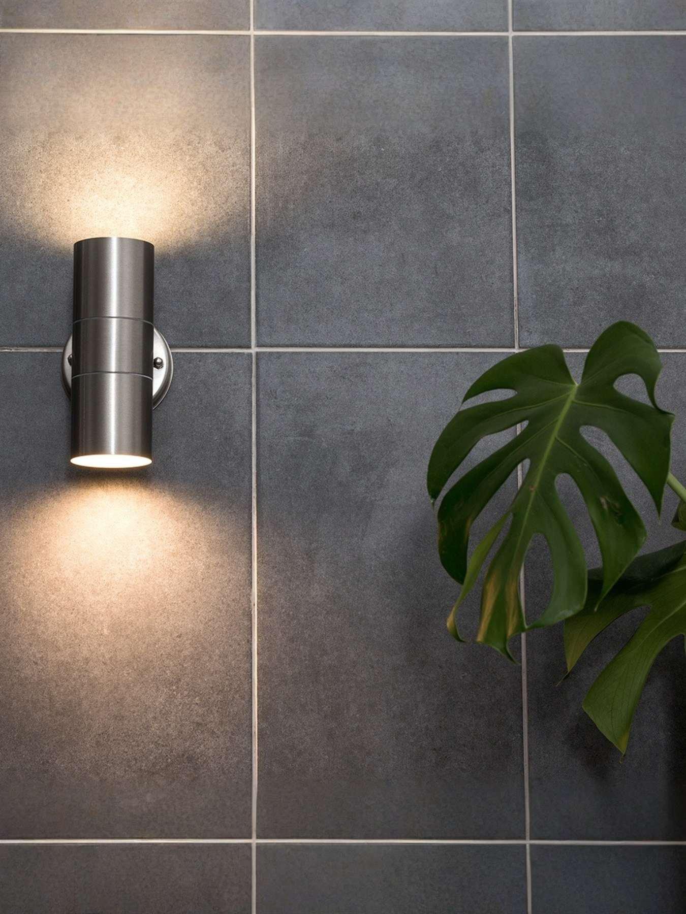 undefined Gainsford Pair of Stainless Steel Up / Down IP44 Outdoor Wall Lights