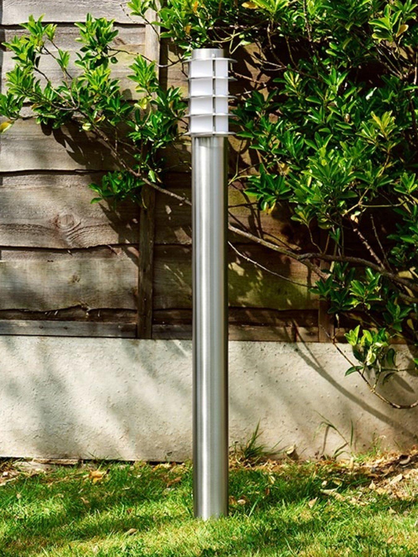 undefined Wharf Pair of Stainless Steel IP44 Outdoor Bollard Lights - 1M