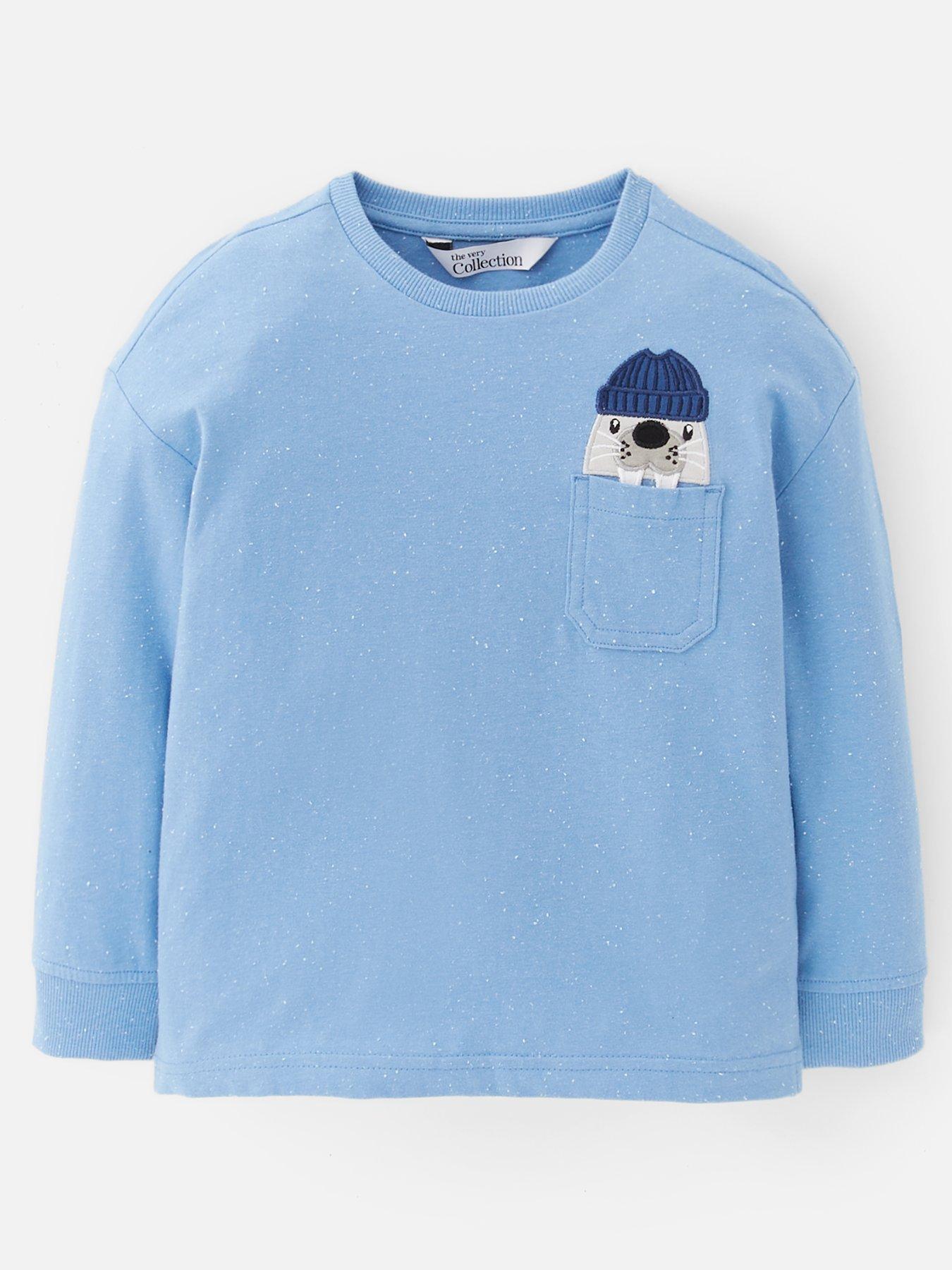 The Very Collection Boys Long Sleeve Character 3D Character T-shirt - Multi