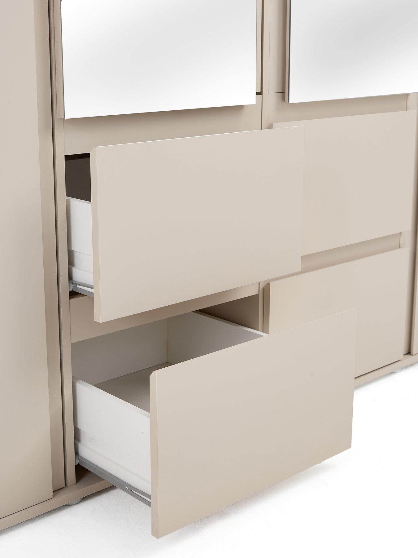 Image 5 of 7 of The Very Collection Lisson 4 Door Combi Wardrobe - Oatmeal&nbsp;- FSC&reg; Certified