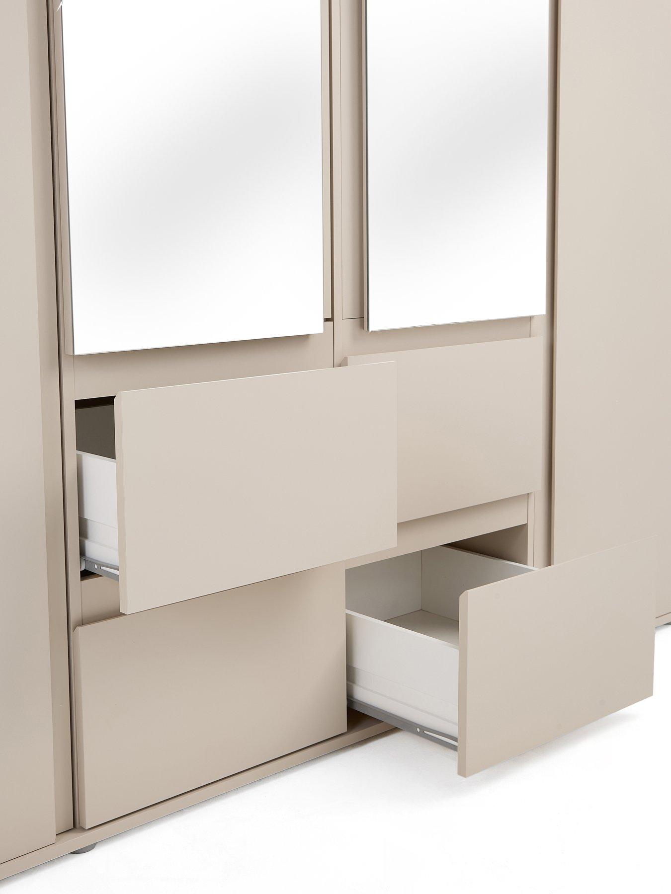Image 7 of 7 of The Very Collection Lisson 4 Door Combi Wardrobe - Oatmeal&nbsp;- FSC&reg; Certified
