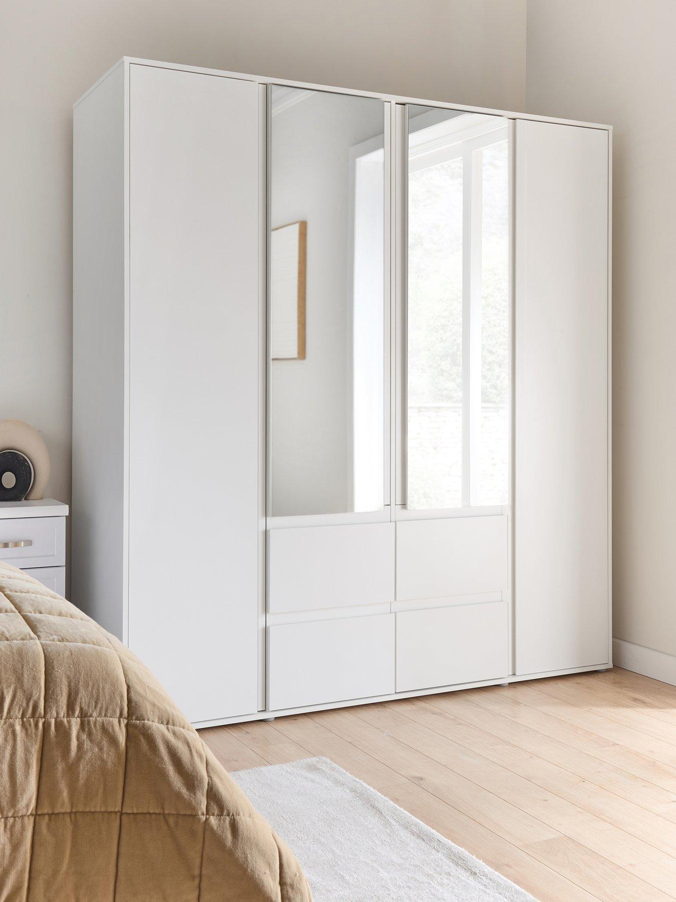 Very Home Lisson 4 Door Combi Wardrobe - White - FSC® Certified