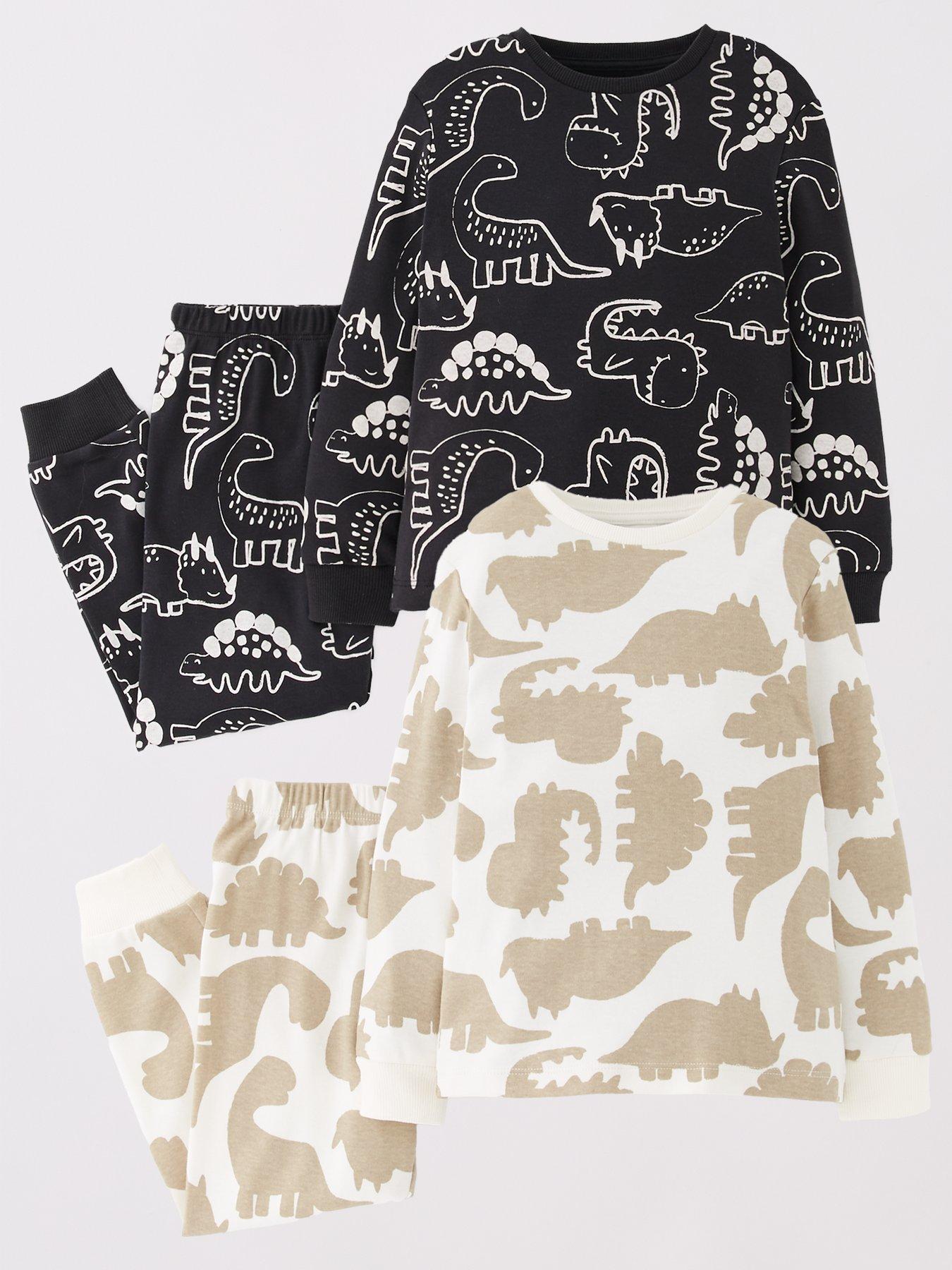 Image 1 of 5 of The Very Collection Boys 2 Pack Dinosaur Pyjamas - Multi