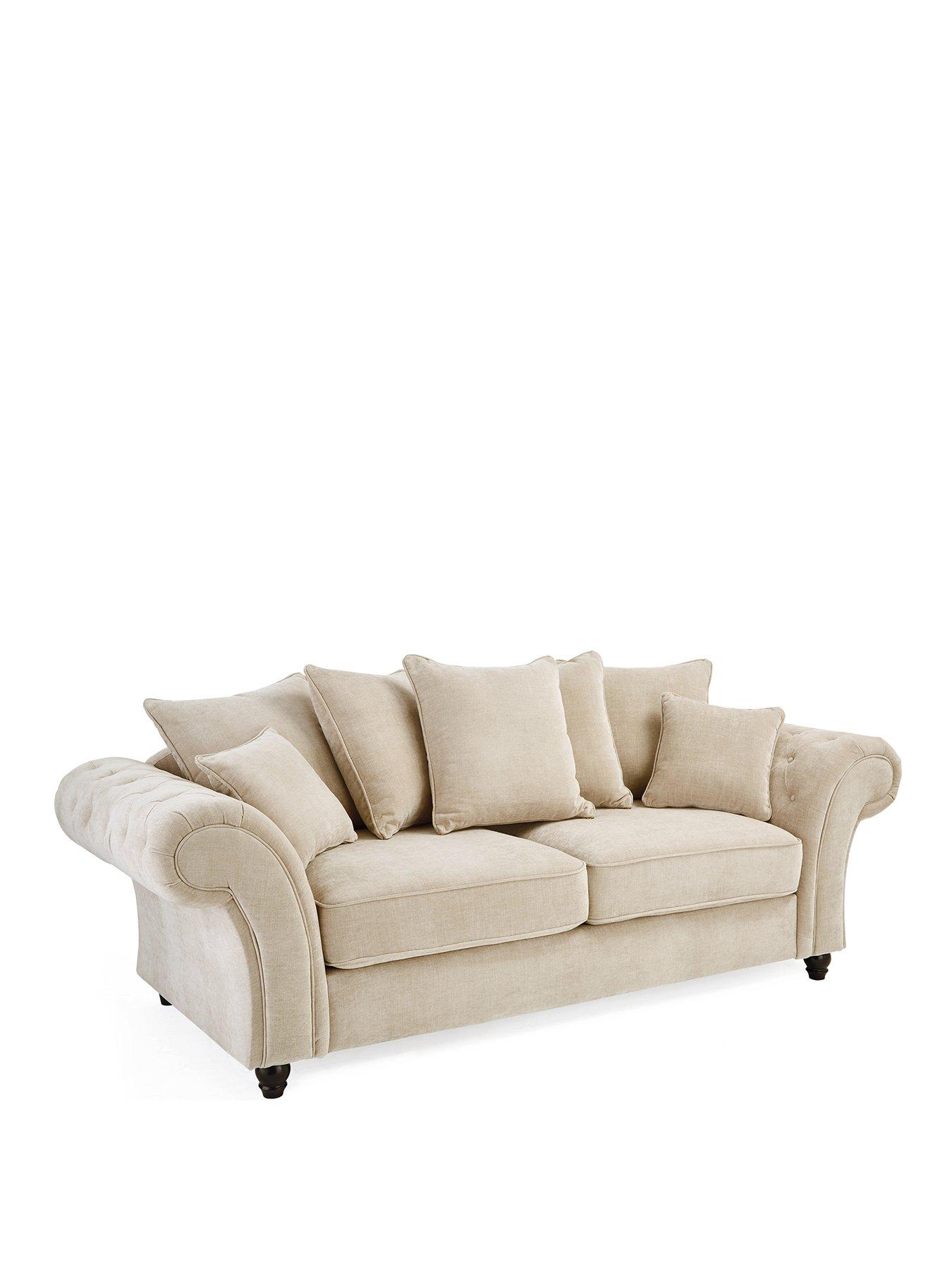 Image 2 of 6 of The Very Collection Windsor 3 Seater + Footstool
