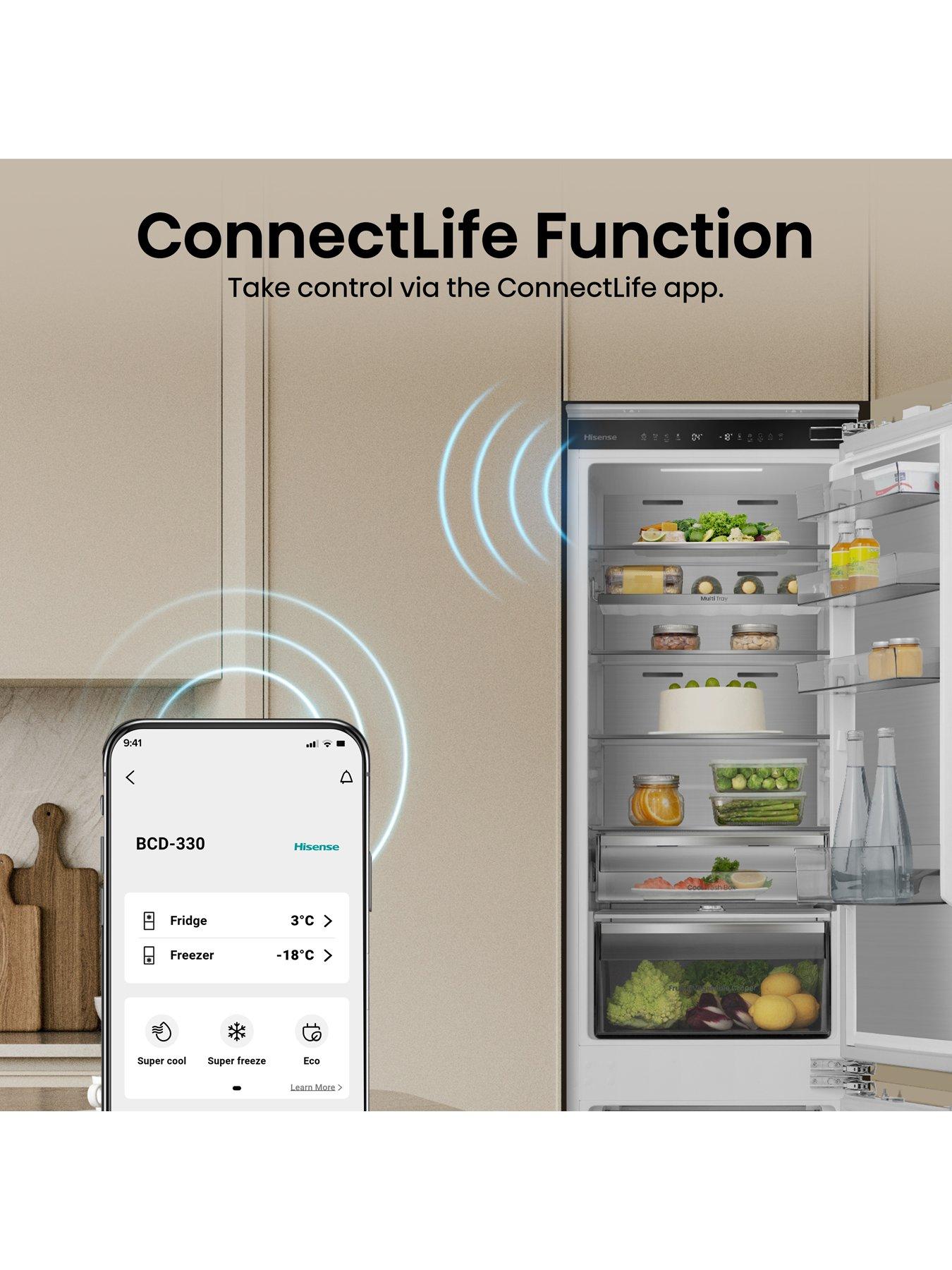 Image 4 of 7 of Hisense RB5B280SSWC Wifi Connected 177cm High 60/40 Integrated Fridge Freezer with Metal Tech Cooling - White - C Rated