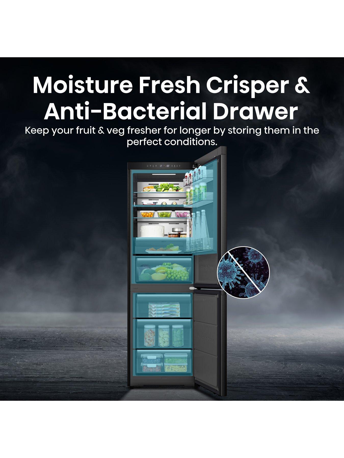 Image 3 of 6 of Hisense KitchenFit Eclipse RB5K330GSFC 60/40 Fridge freezer Wi-fi connected - Black Stainless - C Rated
