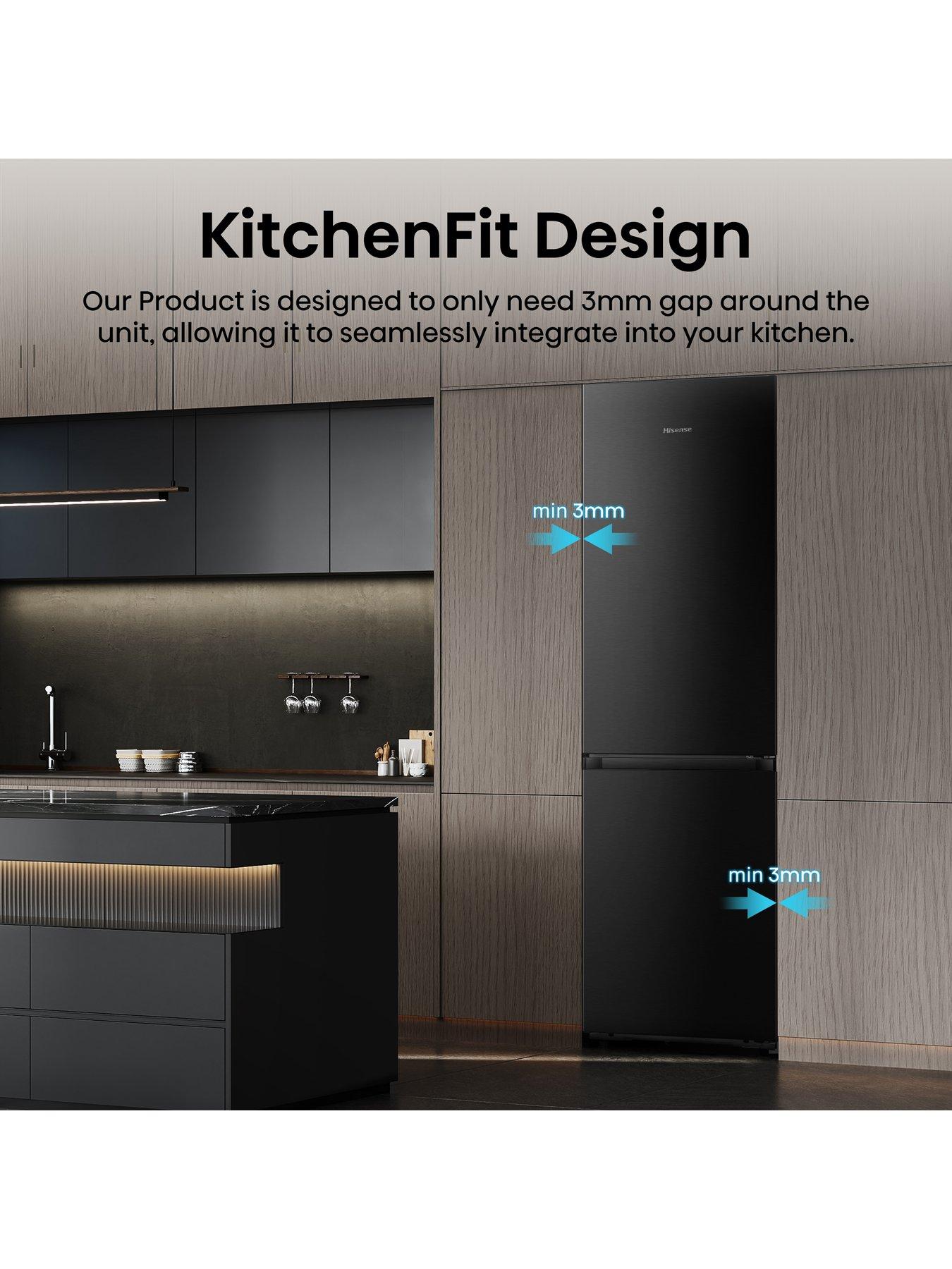 Image 5 of 6 of Hisense KitchenFit Eclipse RB5K330GSFC 60/40 Fridge freezer Wi-fi connected - Black Stainless - C Rated