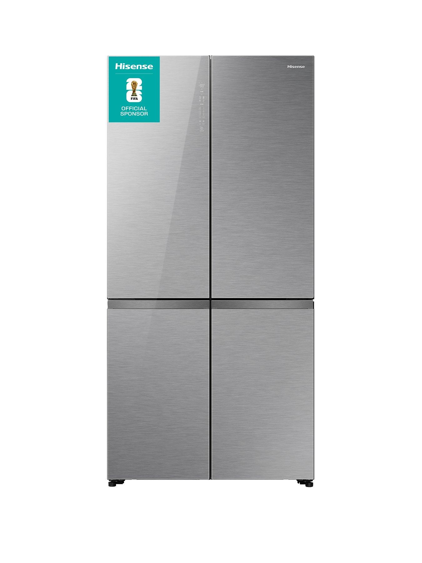 Hisense RQ768N4GVE KitchenFit Multidoor Fridge Freezer 591L Silver Glass - E Rated