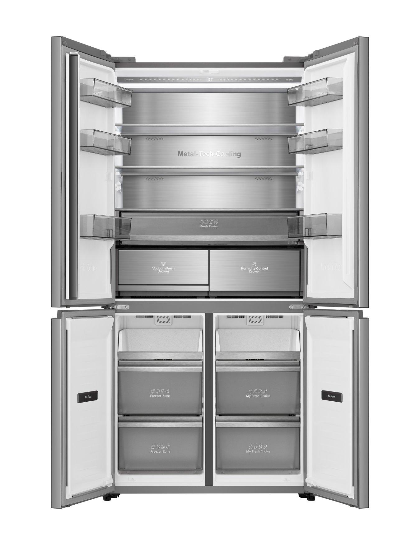 Image 2 of 7 of Hisense RQ768N4GVE KitchenFit Multidoor Fridge Freezer 591L Silver Glass - E Rated