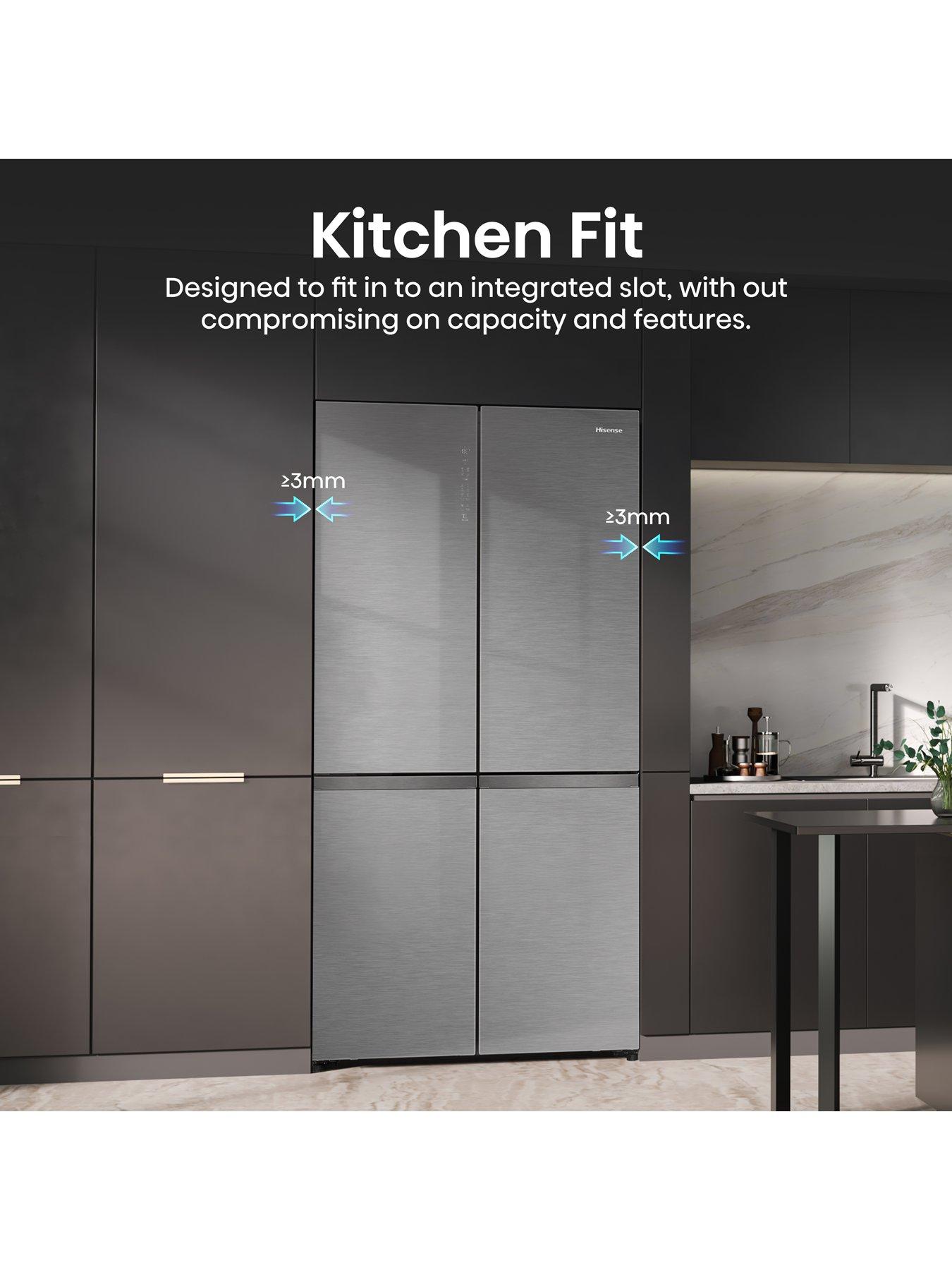 Image 4 of 7 of Hisense RQ768N4GVE KitchenFit Multidoor Fridge Freezer 591L Silver Glass - E Rated
