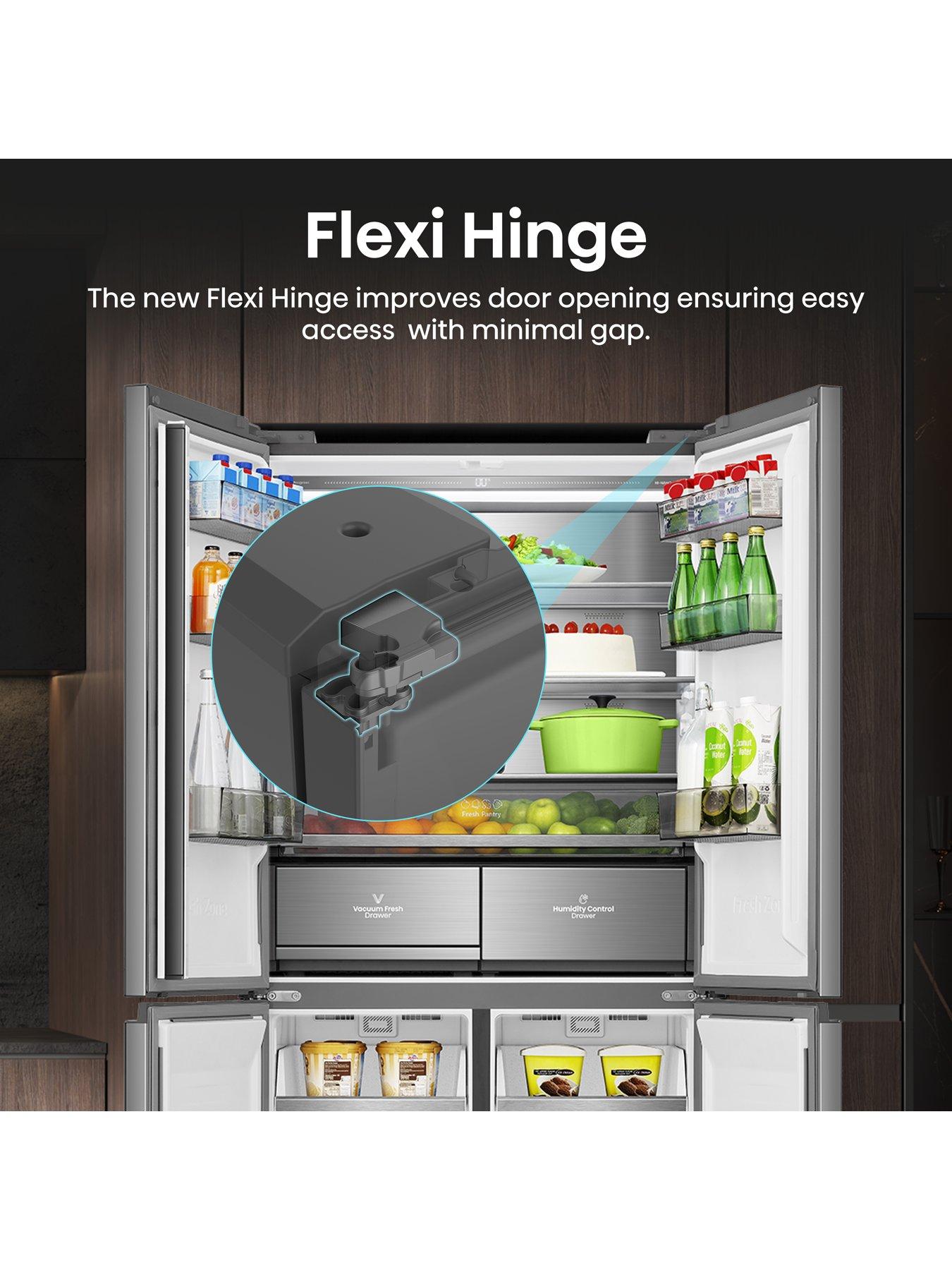 Image 6 of 7 of Hisense RQ768N4GVE KitchenFit Multidoor Fridge Freezer 591L Silver Glass - E Rated