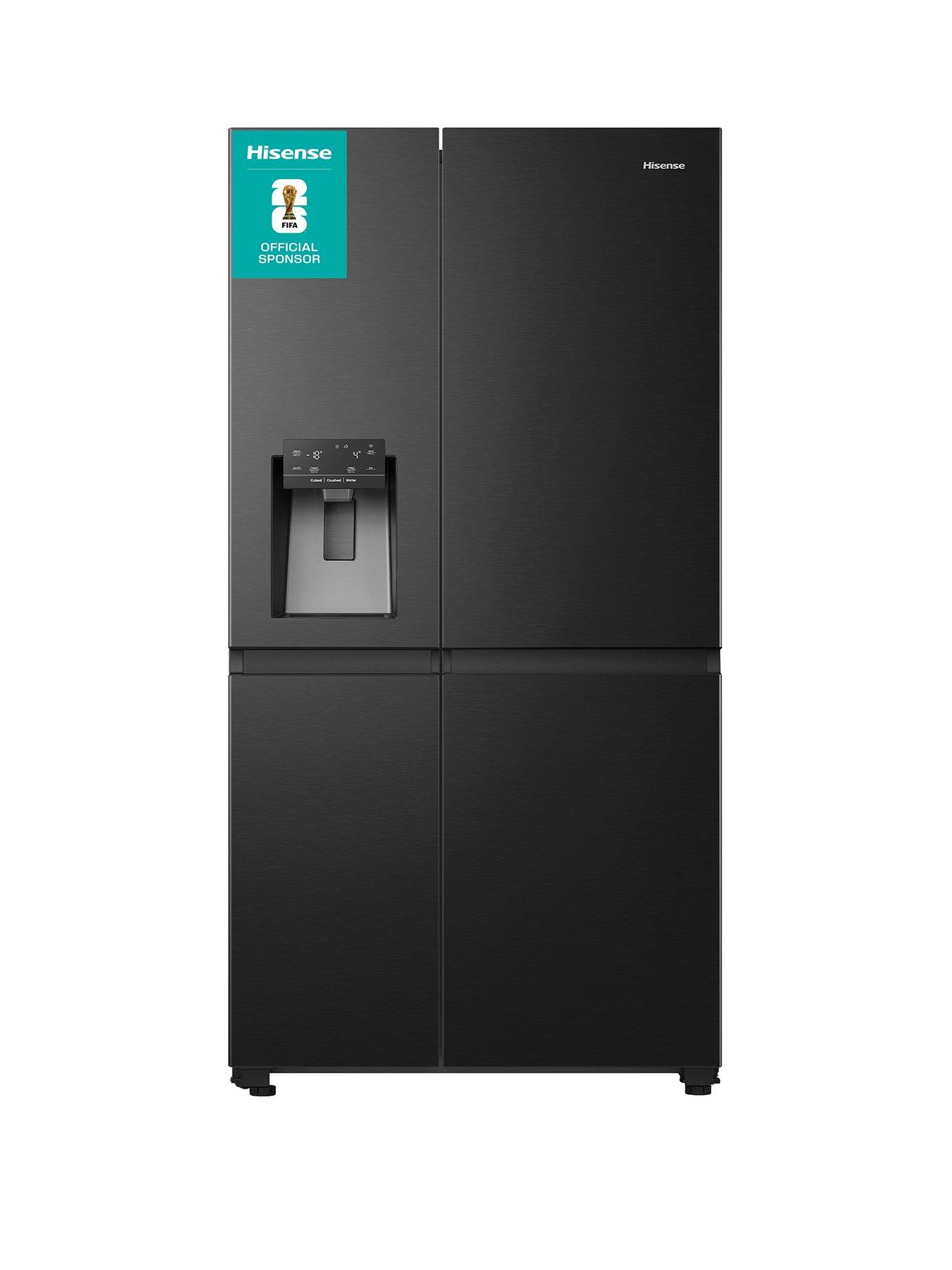 Hisense PureFlat Infinite RS818N4TFC American Smart Fridge Freezer - Black Stainless Steel