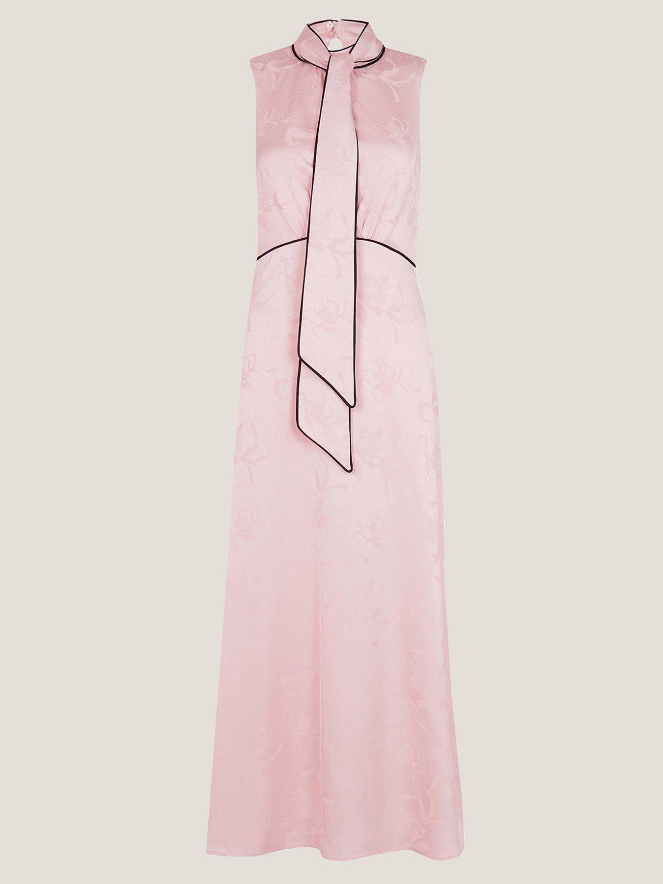 black and pink bow dress Novara Mini Dress in Pink