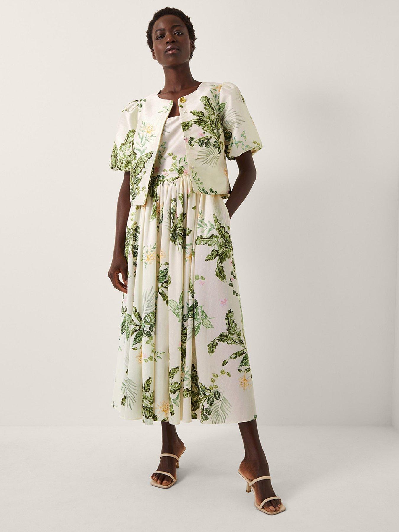 undefined Anne Printed Jacket - Cream
