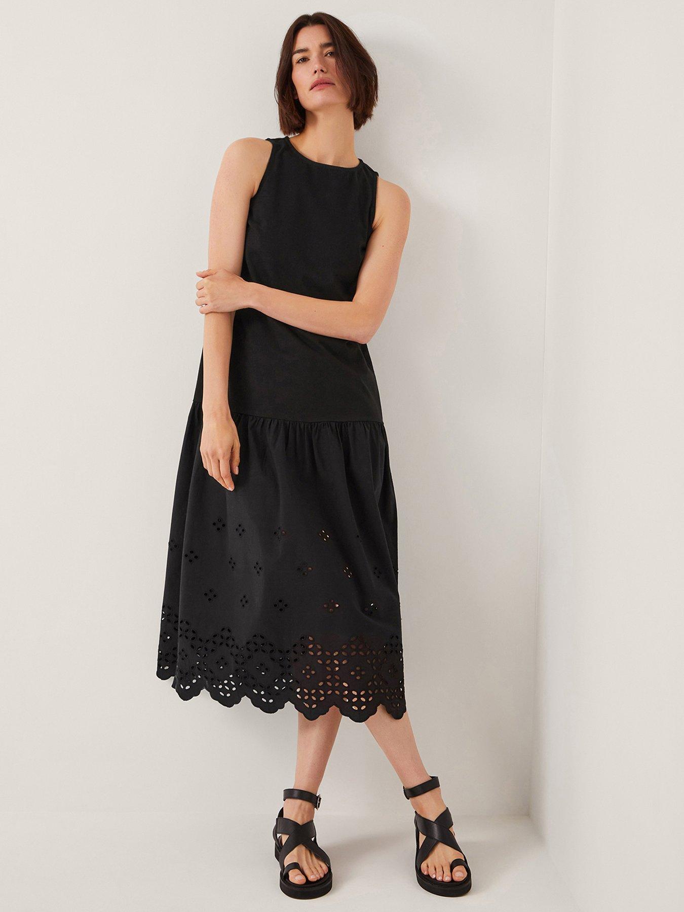 undefined Fable Fabric Mix Dress - Black