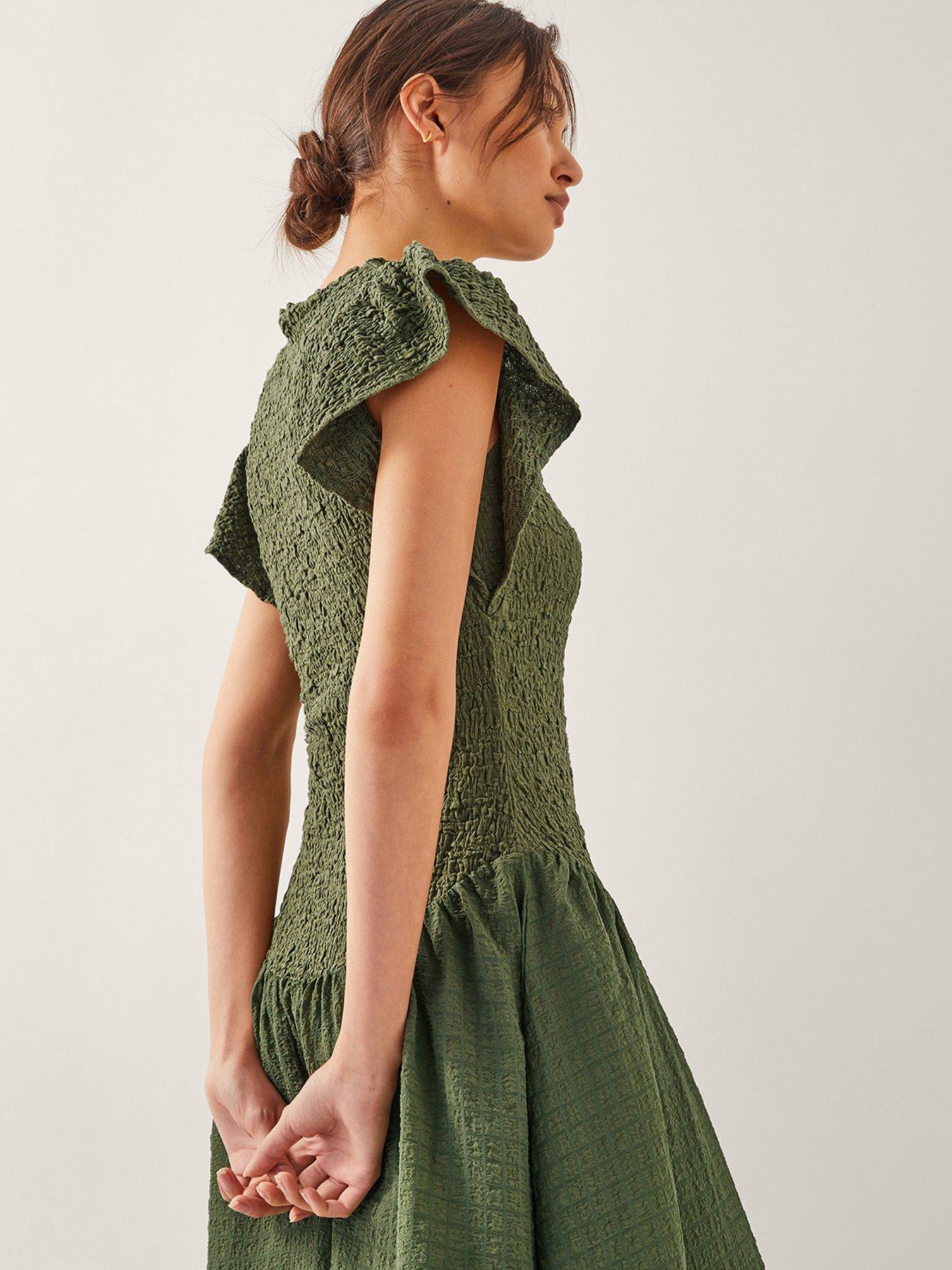sachin and babi light blue dress Monsoon Dee Dropped Waist Dress - Khaki