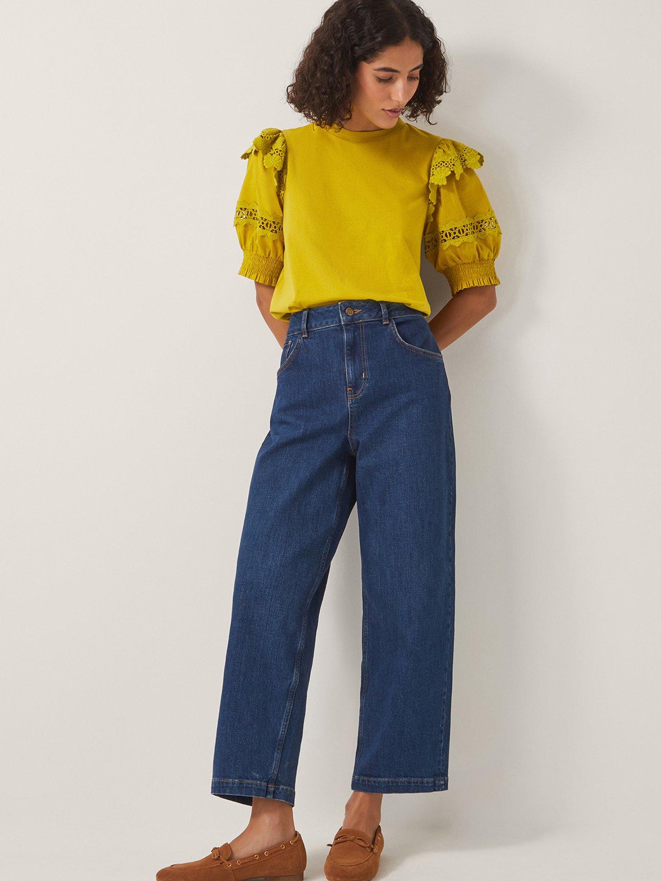 undefined Fay Fabric Mix Top - Yellow