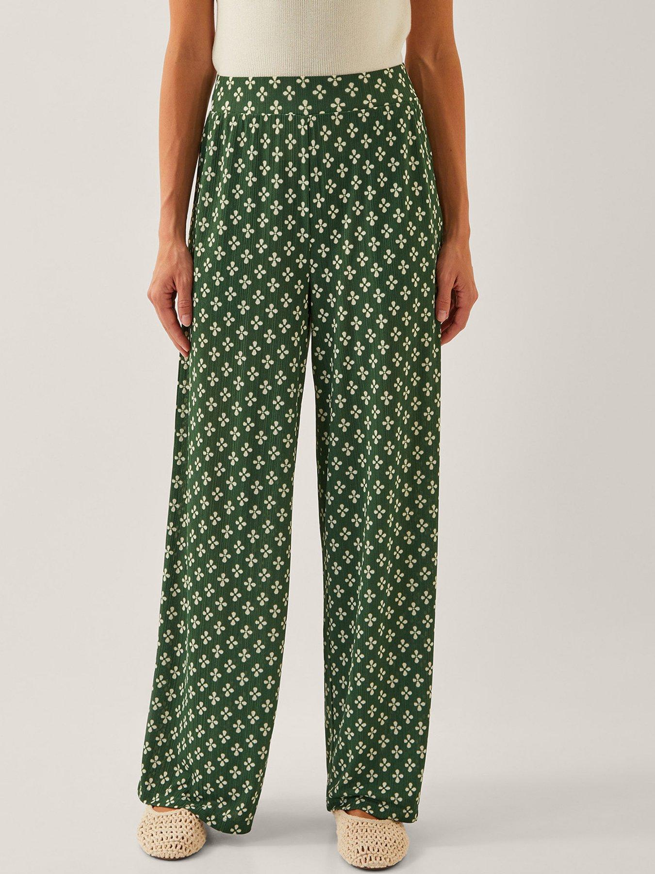 undefined Daisey Geo Jersey Trousers - Khaki