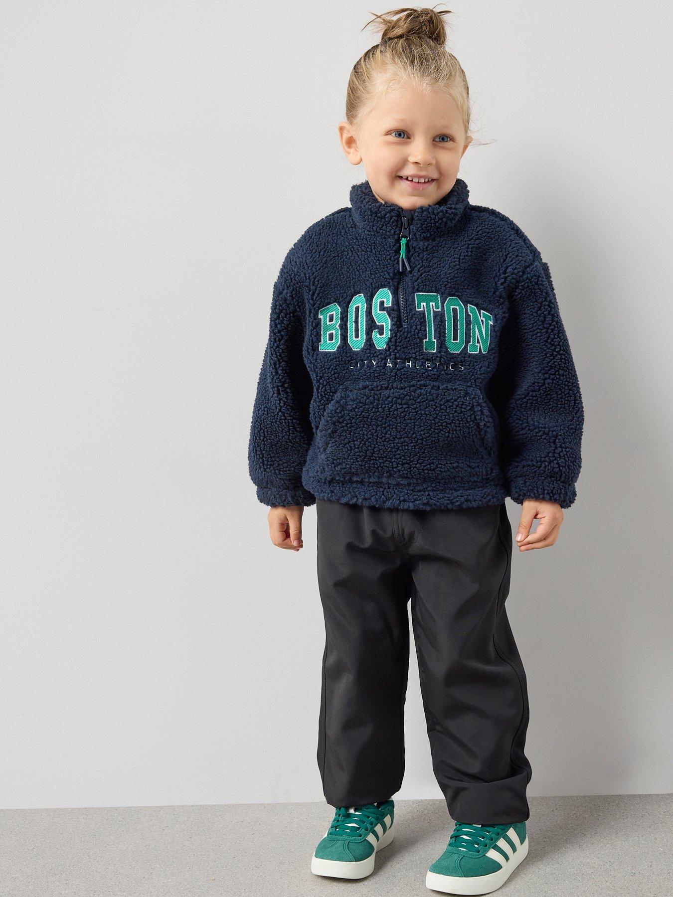 Image 1 of 6 of The Very Collection Boys Fleece Funnel Neck Zip Through And Chino Trousers - Multi