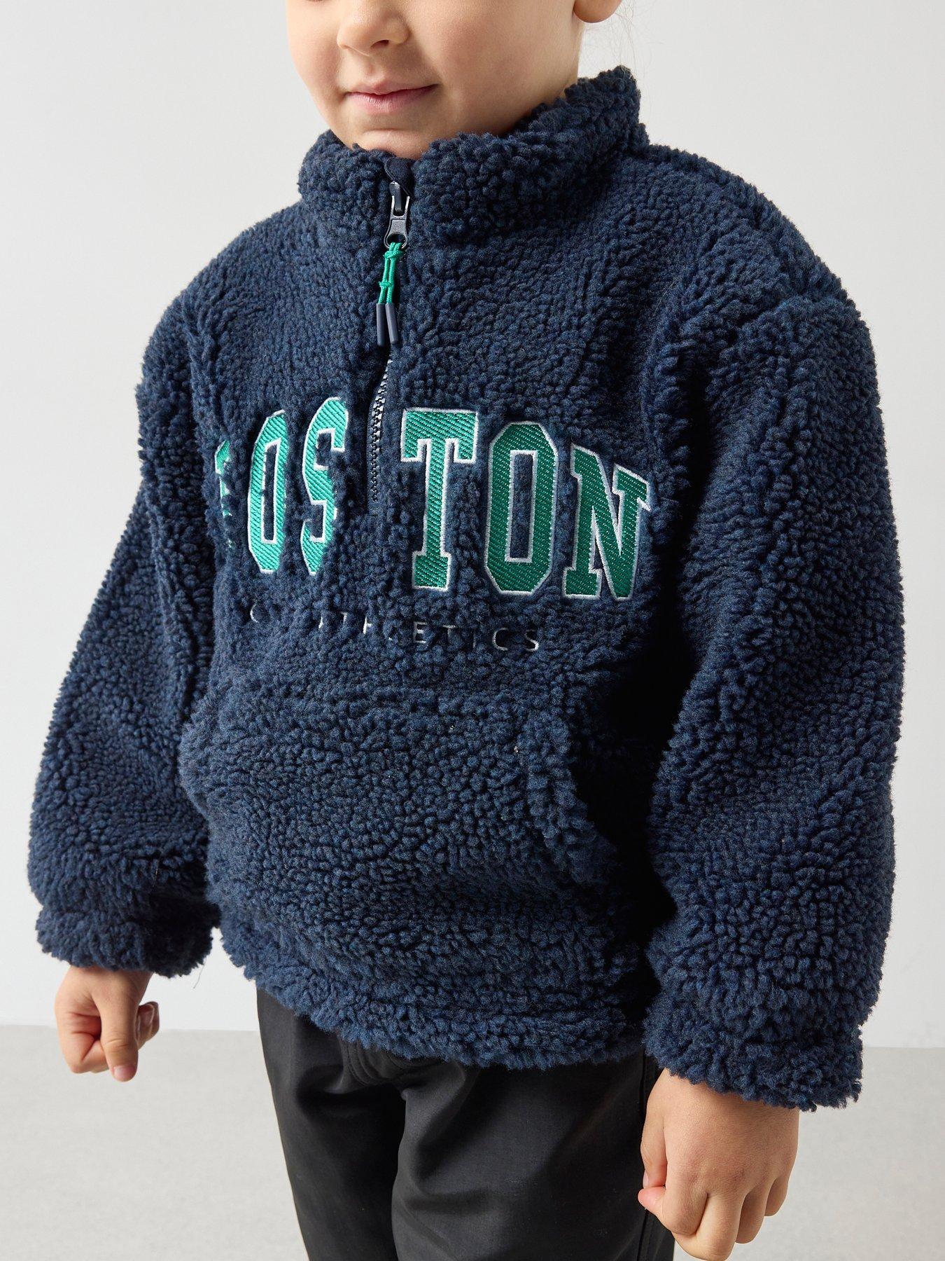 Image 4 of 6 of The Very Collection Boys Fleece Funnel Neck Zip Through And Chino Trousers - Multi