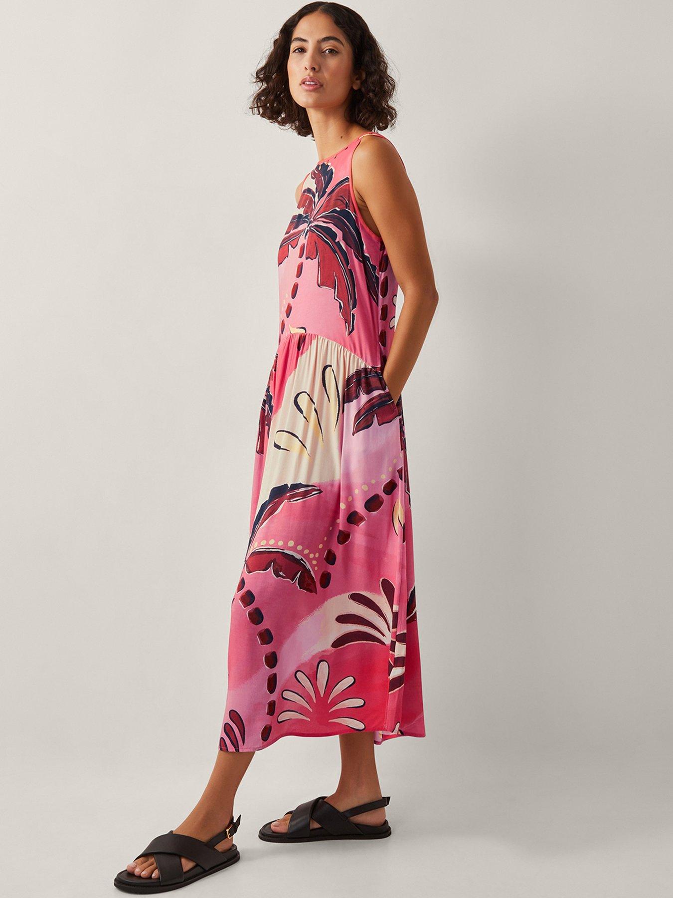undefined Alex Midi Dress - Orange