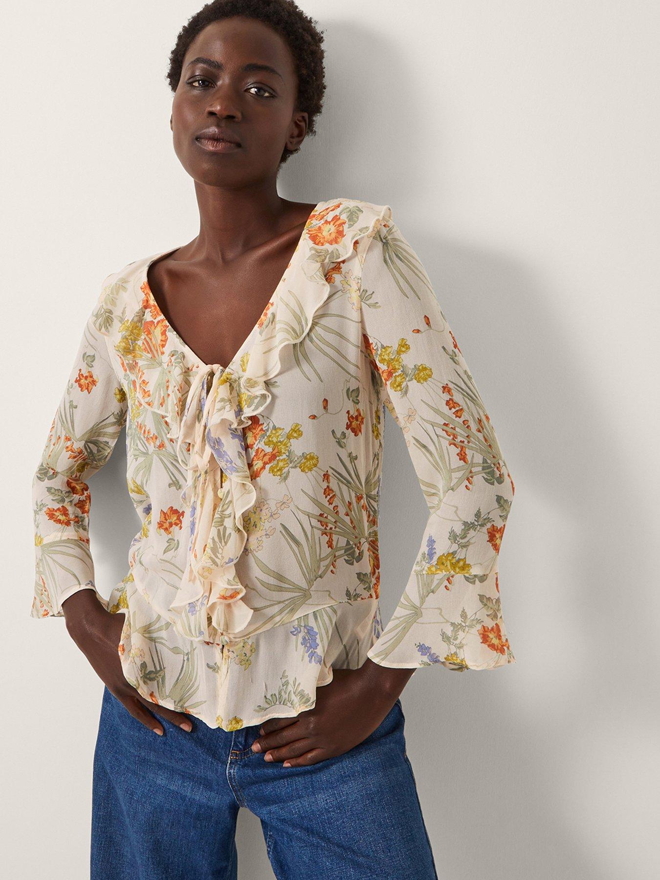 undefined Jesse Frill Blouse - Ivory