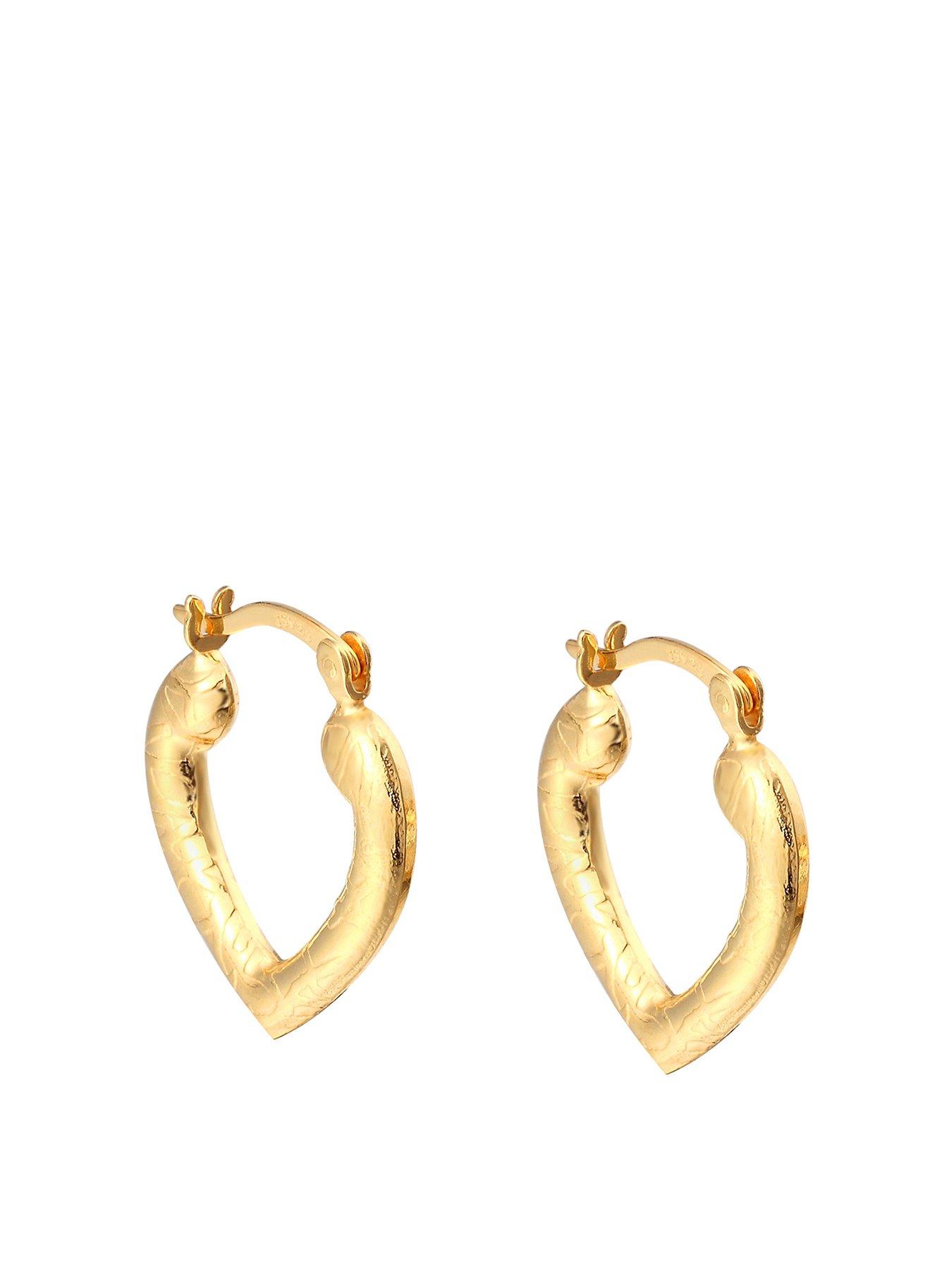 Seol + Gold 18Ct Vermeil Heart Shaped Hoops - Gold