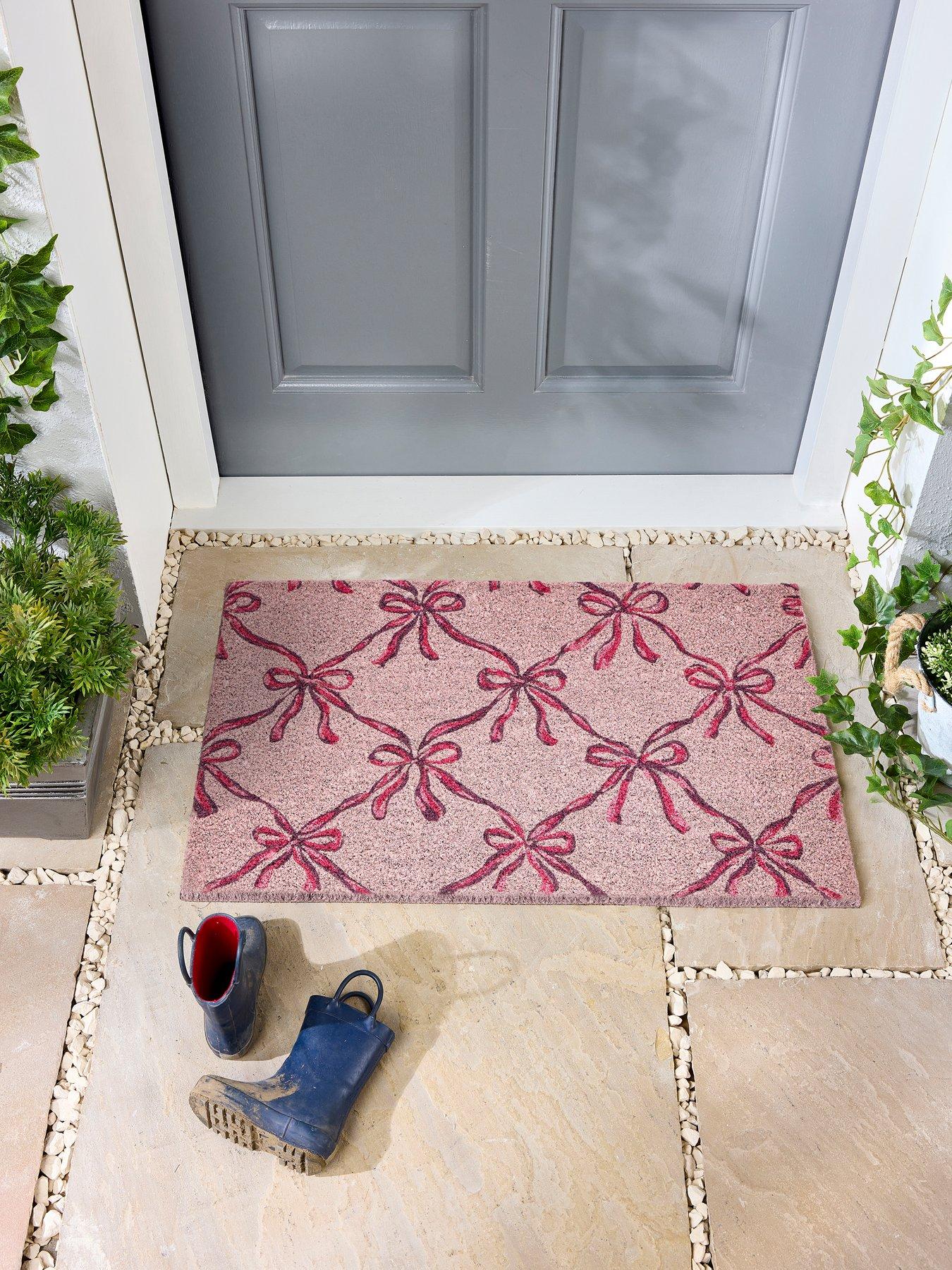The Very Collection Pink Ribbons Doormat 45x75