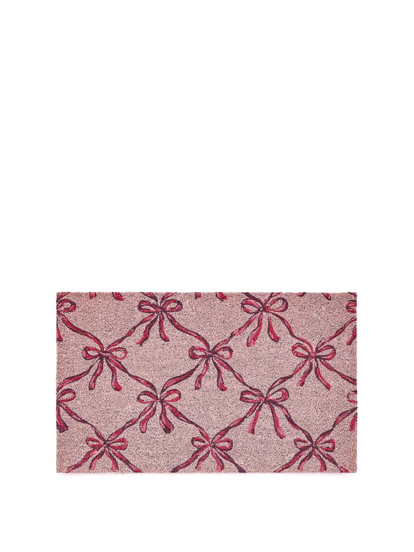 Image 2 of 3 of The Very Collection Pink Ribbons Doormat 45x75