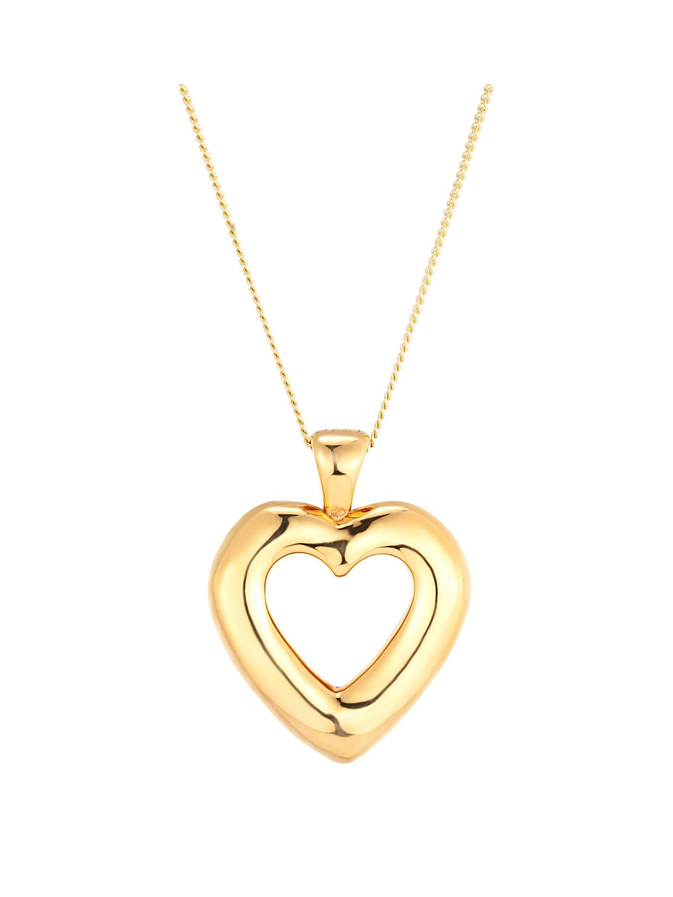 Seol + Gold 18ct Gold Vermeil Puffed Heart Pendant