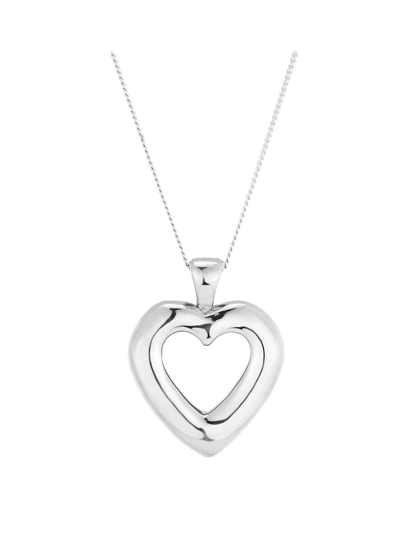 Seol + Gold Sterling Silver Puffed Heart Pendant