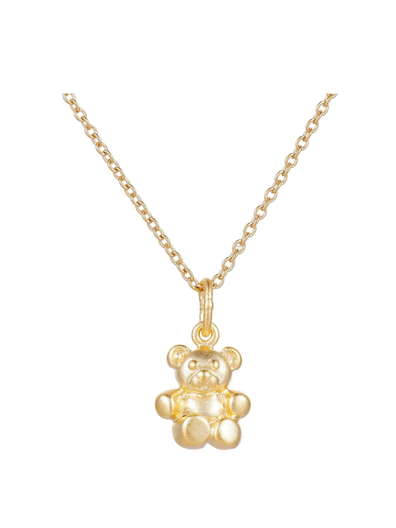 Seol + Gold 18ct Gold Vermeil Teddy Charm Necklace