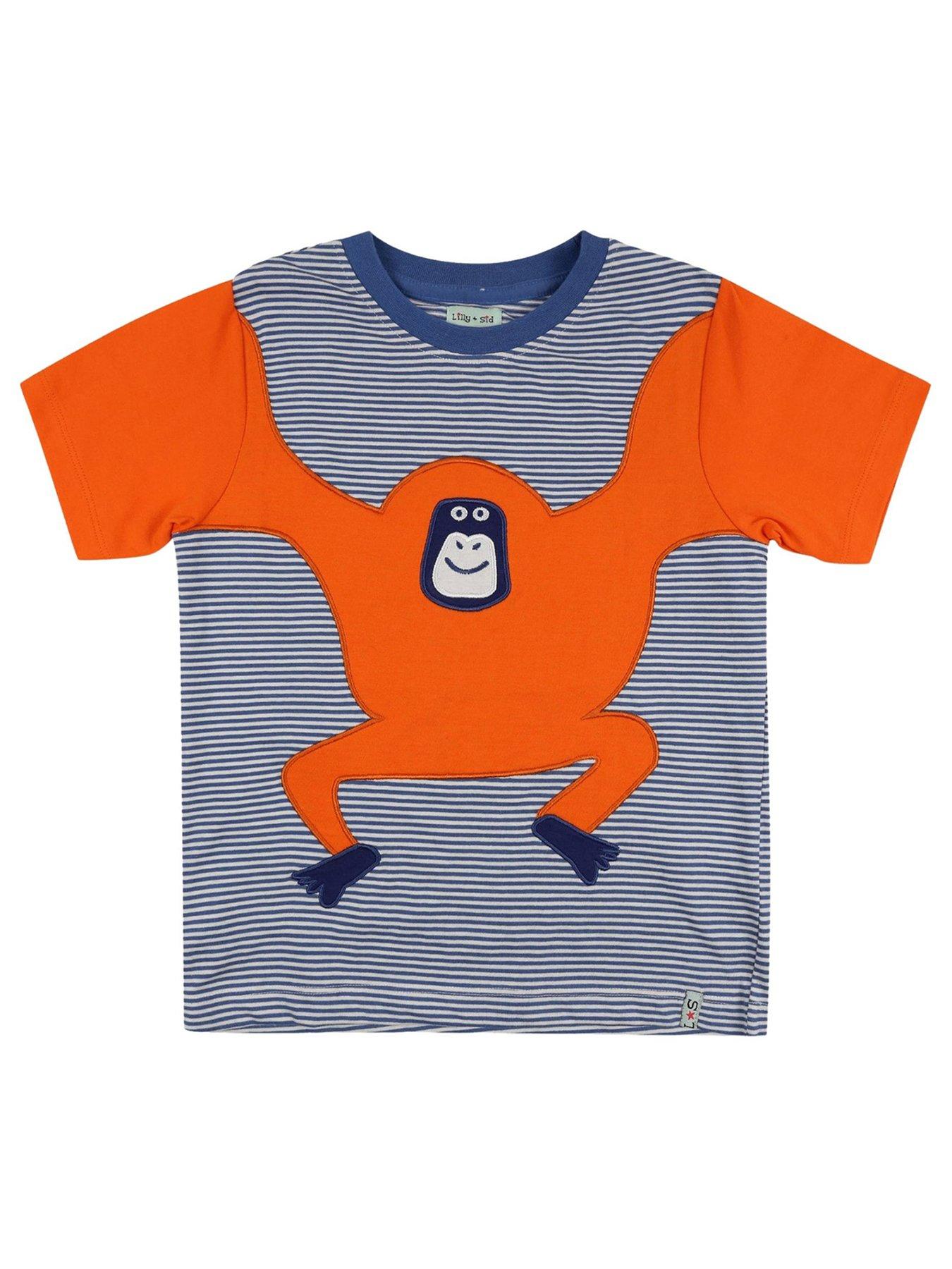 Lilly + Sid Boys Multicoloured Ape Applique T-Shirt