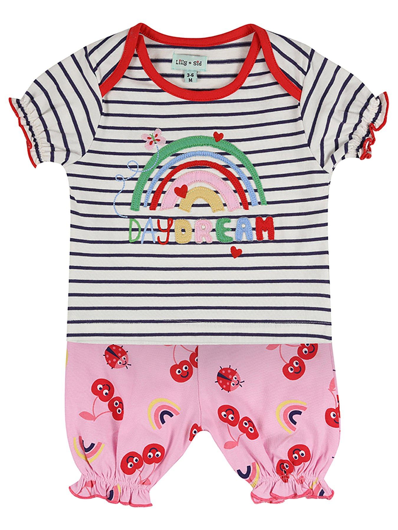 undefined Baby Girls Multicoloured Cherry Print Top And Legging Set - Multi
