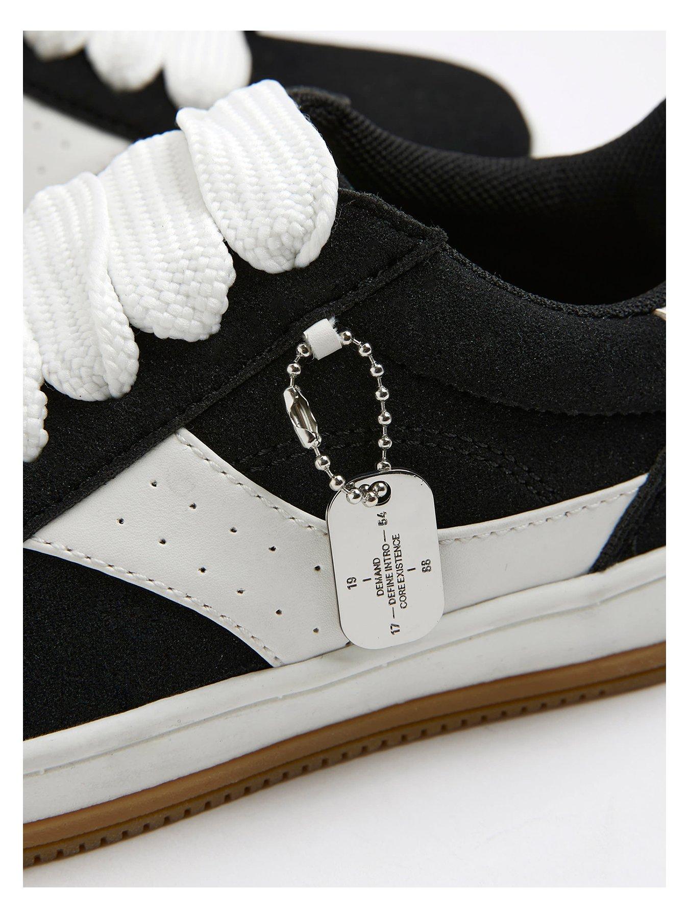 Image 4 of 5 of River Island Older Boys Lace Up Trainers - Black