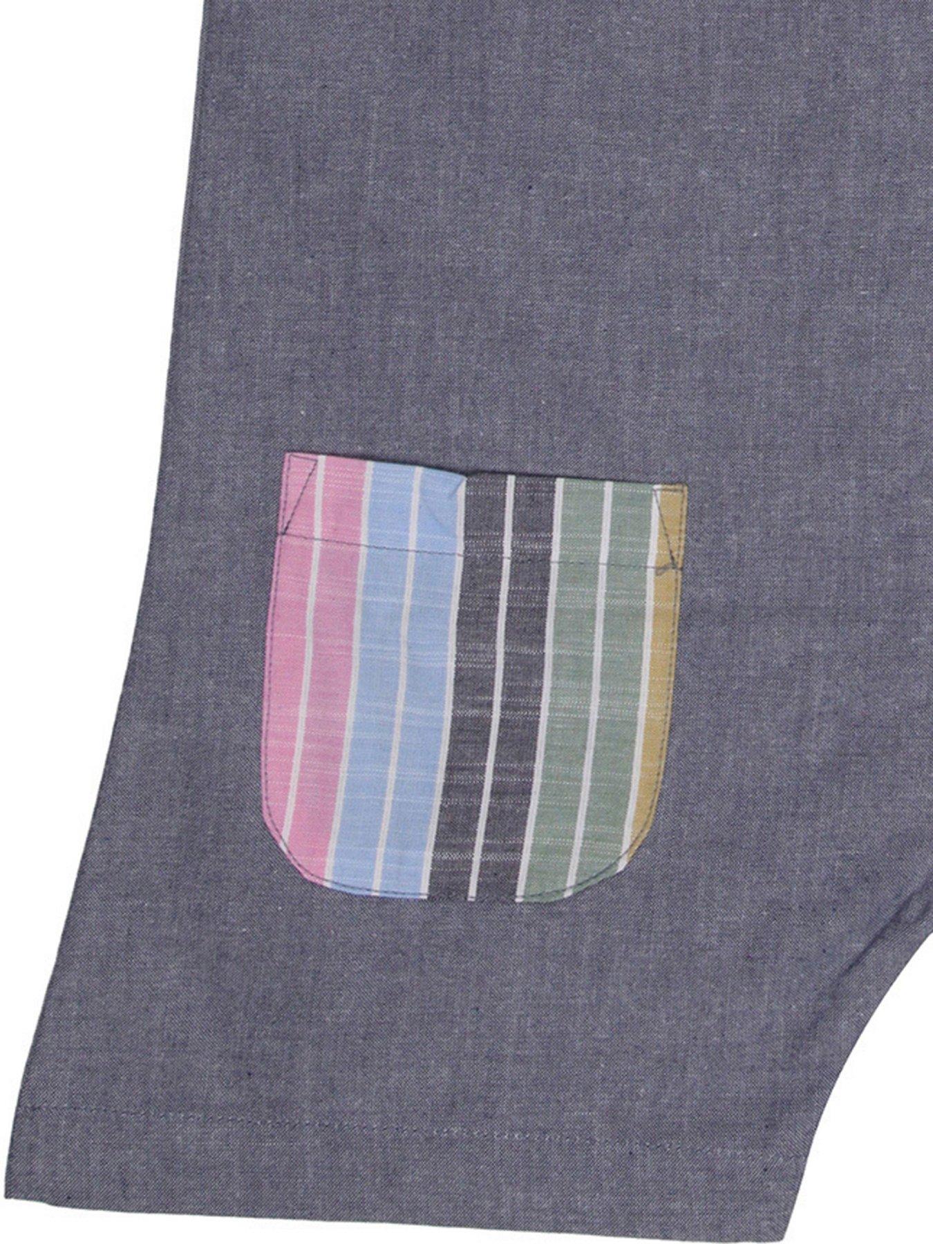 Image 3 of 5 of Lilly + Sid Girls Multicoloured Rainbow Stripe Print Playsuit - Multi