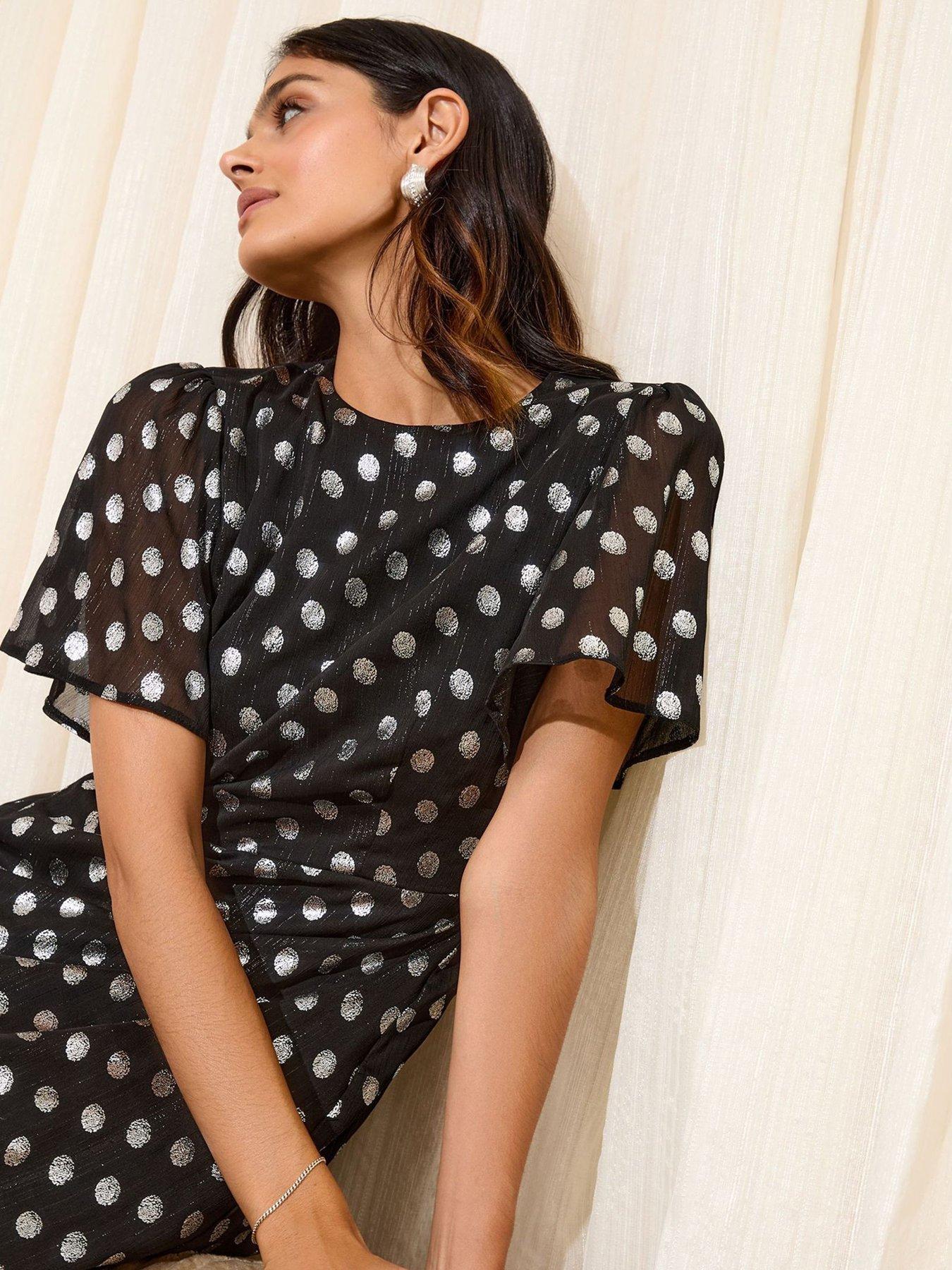Friends Like These Foil Chiffon Tiered Maxi Dress - Black | Very