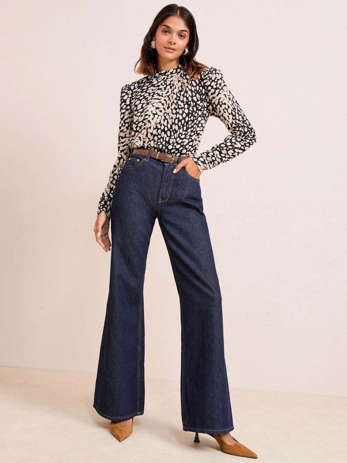Friends Like These Printed Textured Jersey Top - Black
