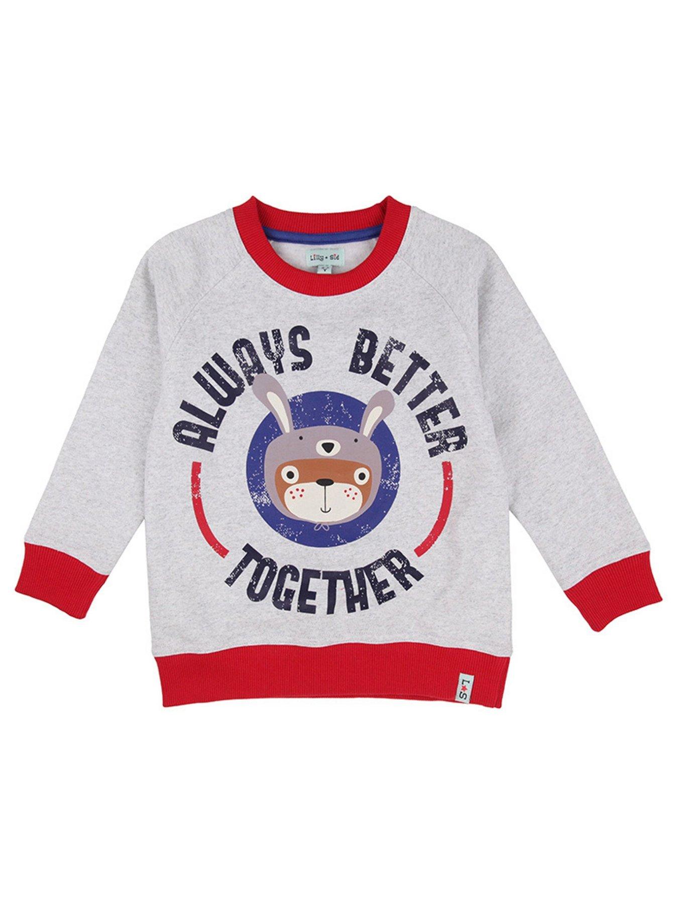 undefined Boys Multicoloured Always Better Together Slogan Print Sweatshirt - Multi