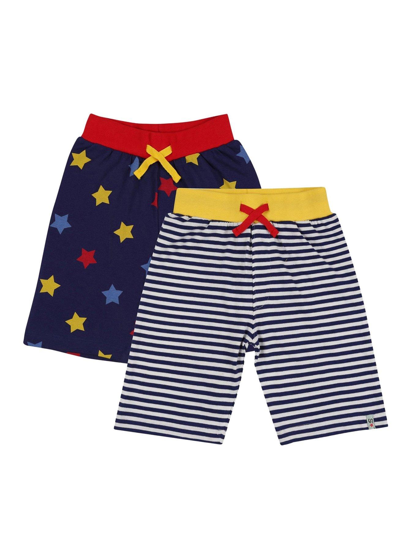 undefined Boys 2 Pack Star And Stripe Print Shorts - Multi