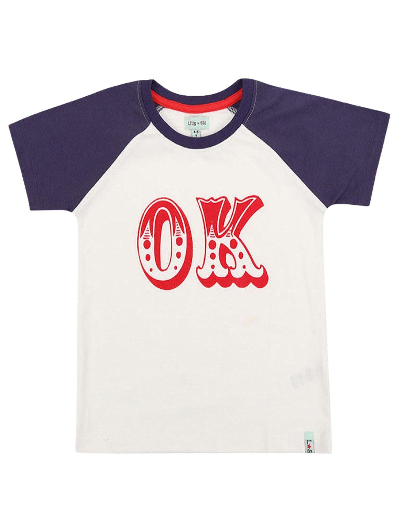 undefined Boys Multicoloured Ok Slogan Print T-Shirt - Multi