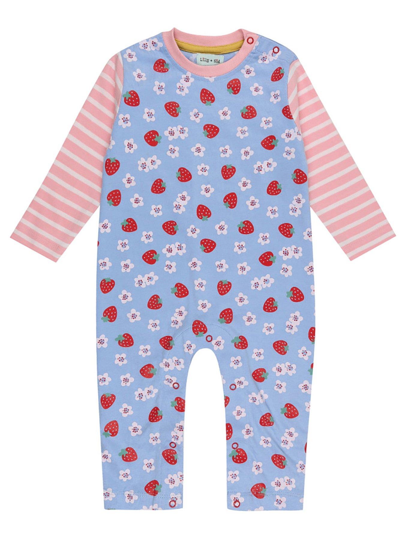 undefined Baby Girls Multicoloured Strawberry Print Romper - Multi