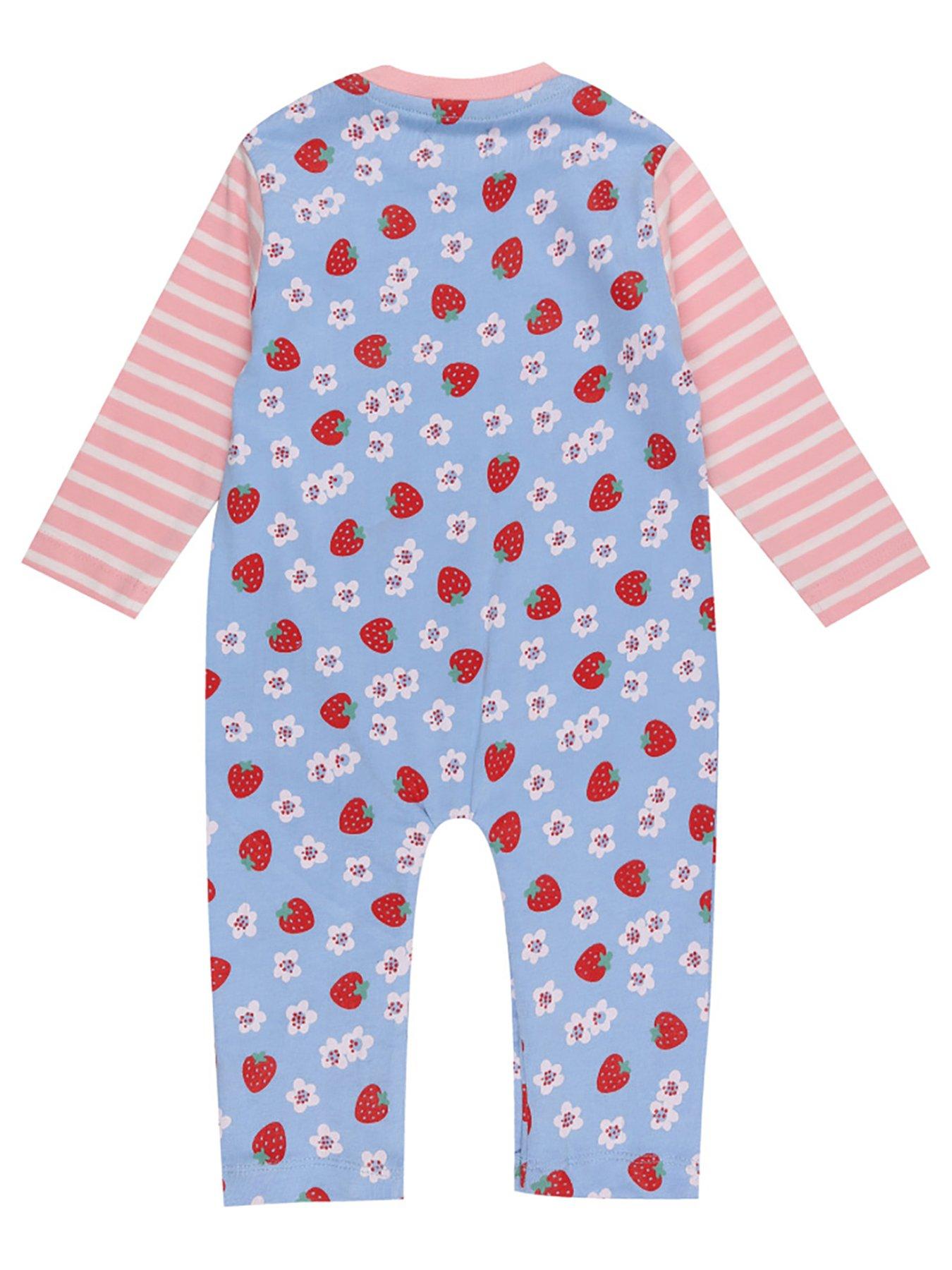 Image 2 of 2 of Lilly + Sid Baby Girls Multicoloured Strawberry Print Romper - Multi
