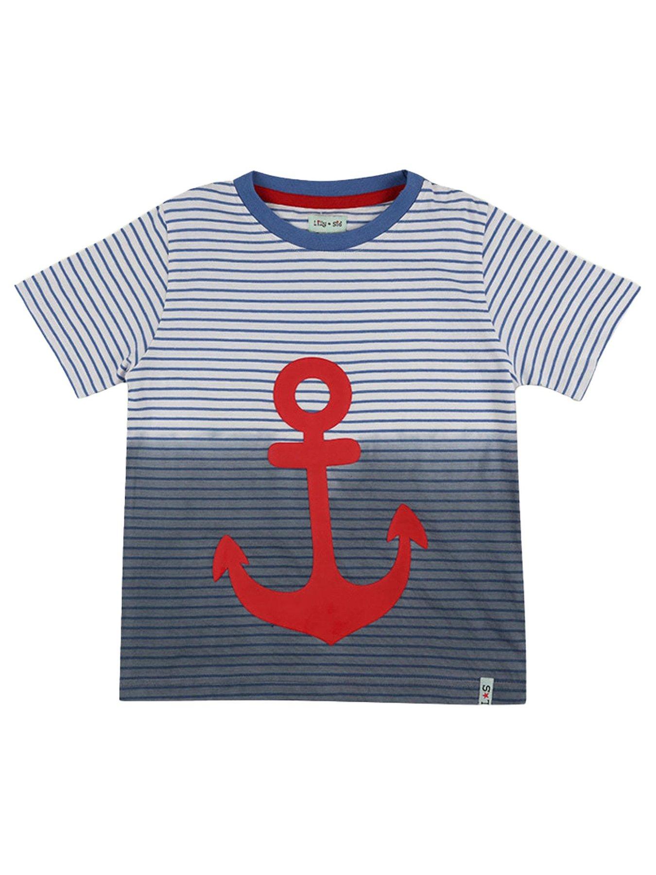 undefined Boys Multicoloured Anchor Print T-Shirt - Multi