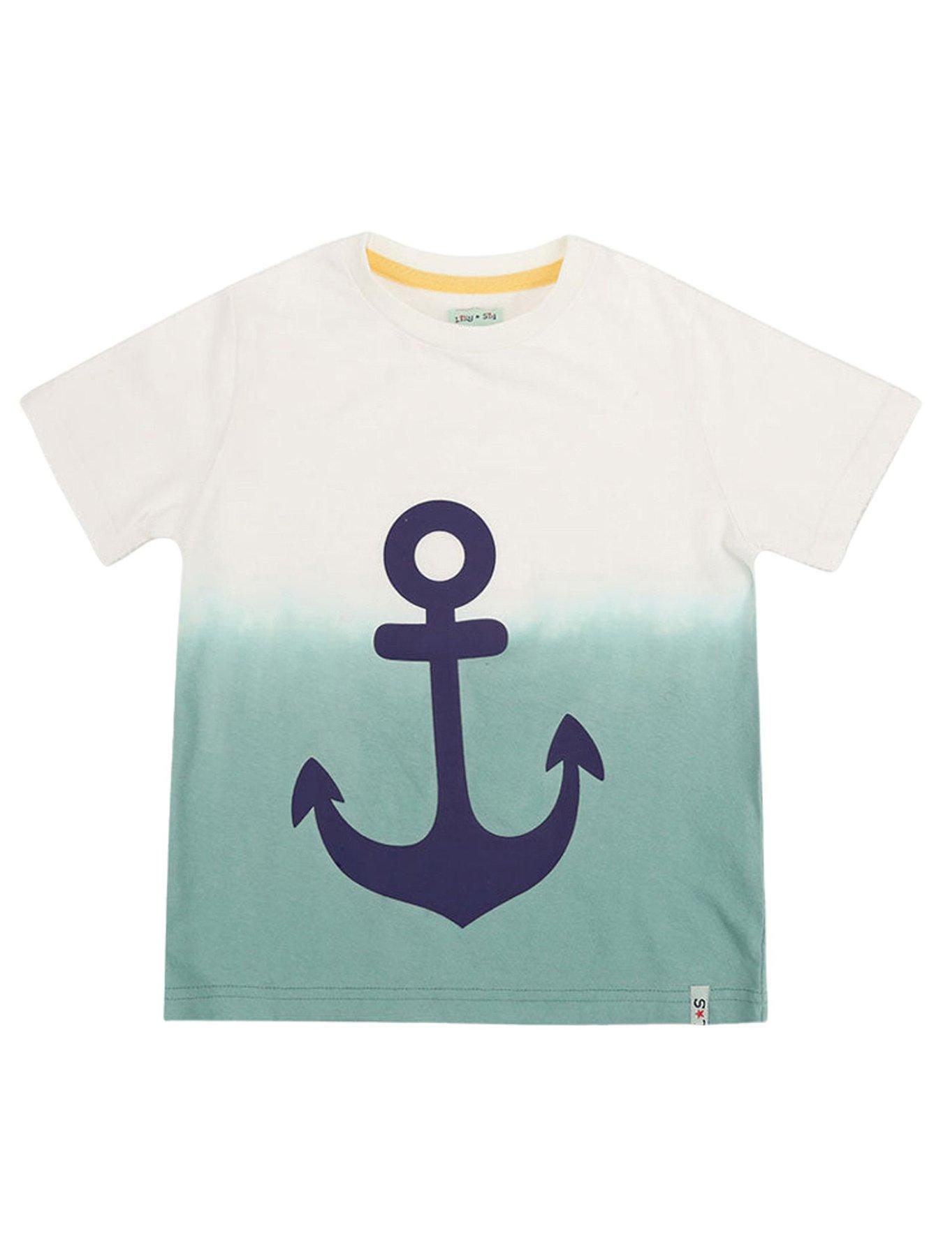 undefined Boys Multicoloured Anchor Print T-Shirt - Multi
