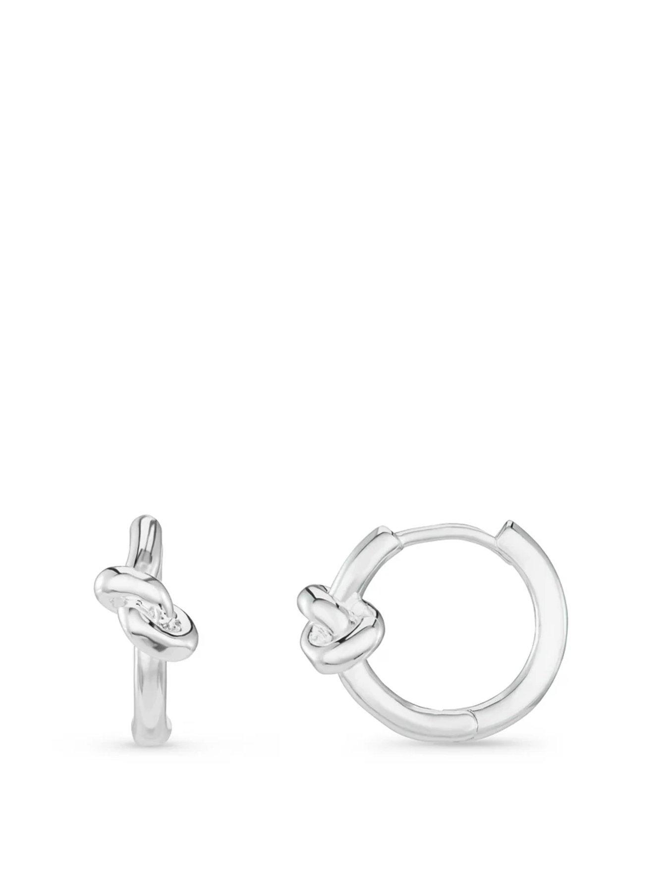 undefined Polished Knot Huggie Hoop