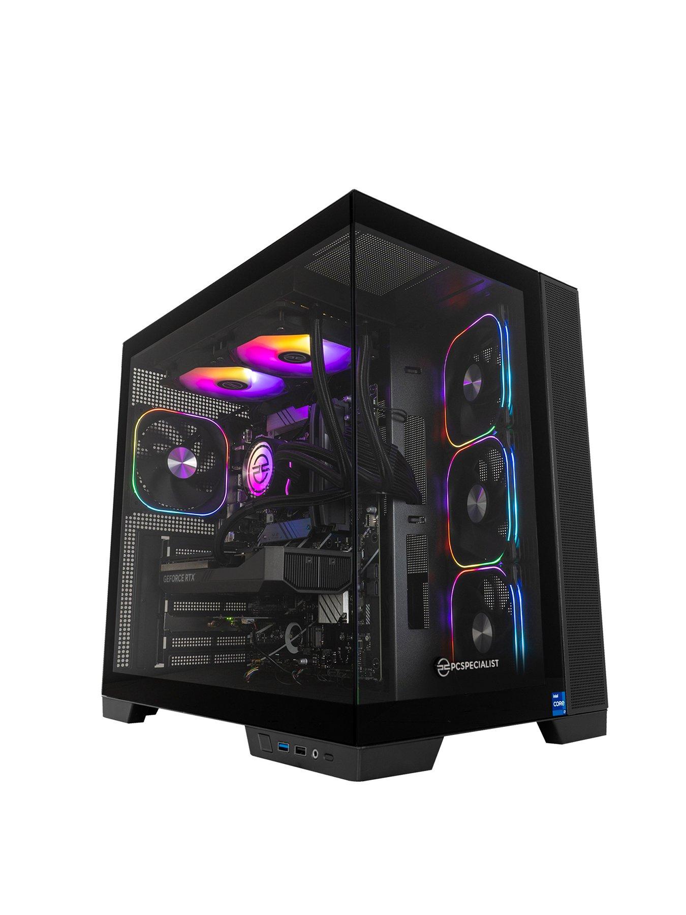 PCSpecialist Cypher 25 Gaming Desktop - GeForce RTX 5060 Ti, Intel Core i7, 16GB RAM, 1TB SSD - Black