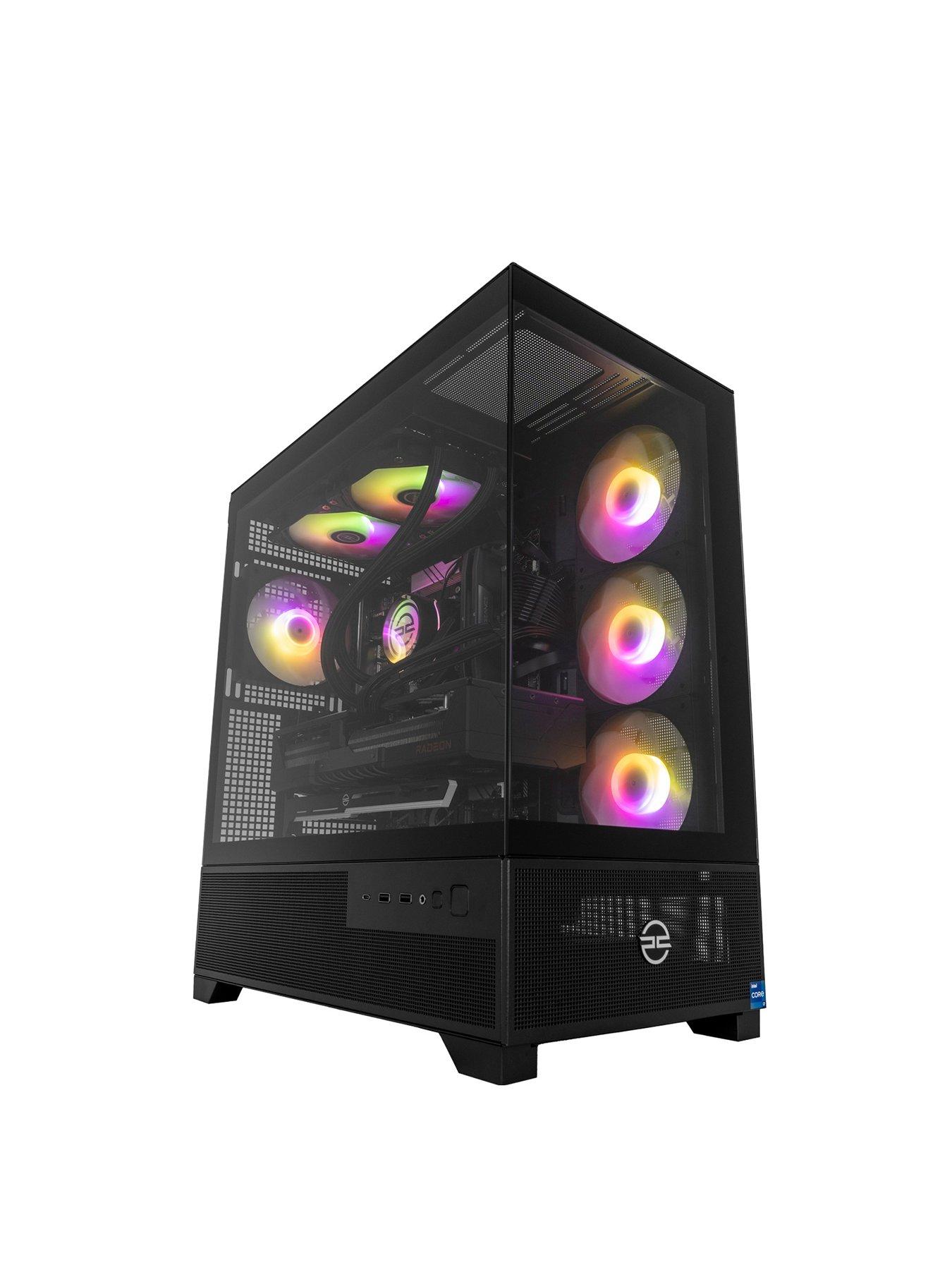 PCSpecialist Cypher 35 Gaming Desktop - AMD Radeon RX 9070 XT, Intel Core i7, 32GB RAM, 1TB SSD - Black