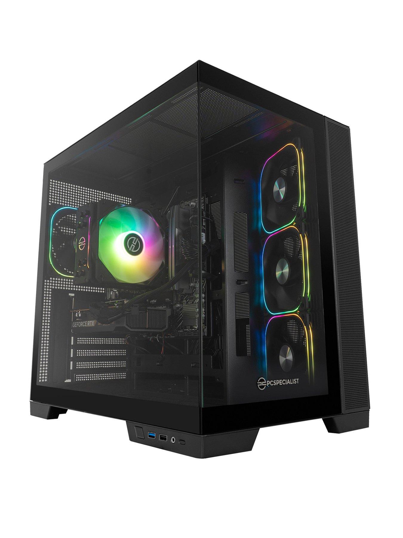 PCSpecialist Fusion 30 Gaming Desktop - GeForce RTX 5060, AMD Ryzen 5, 16GB RAM, 1TB SSD - Black